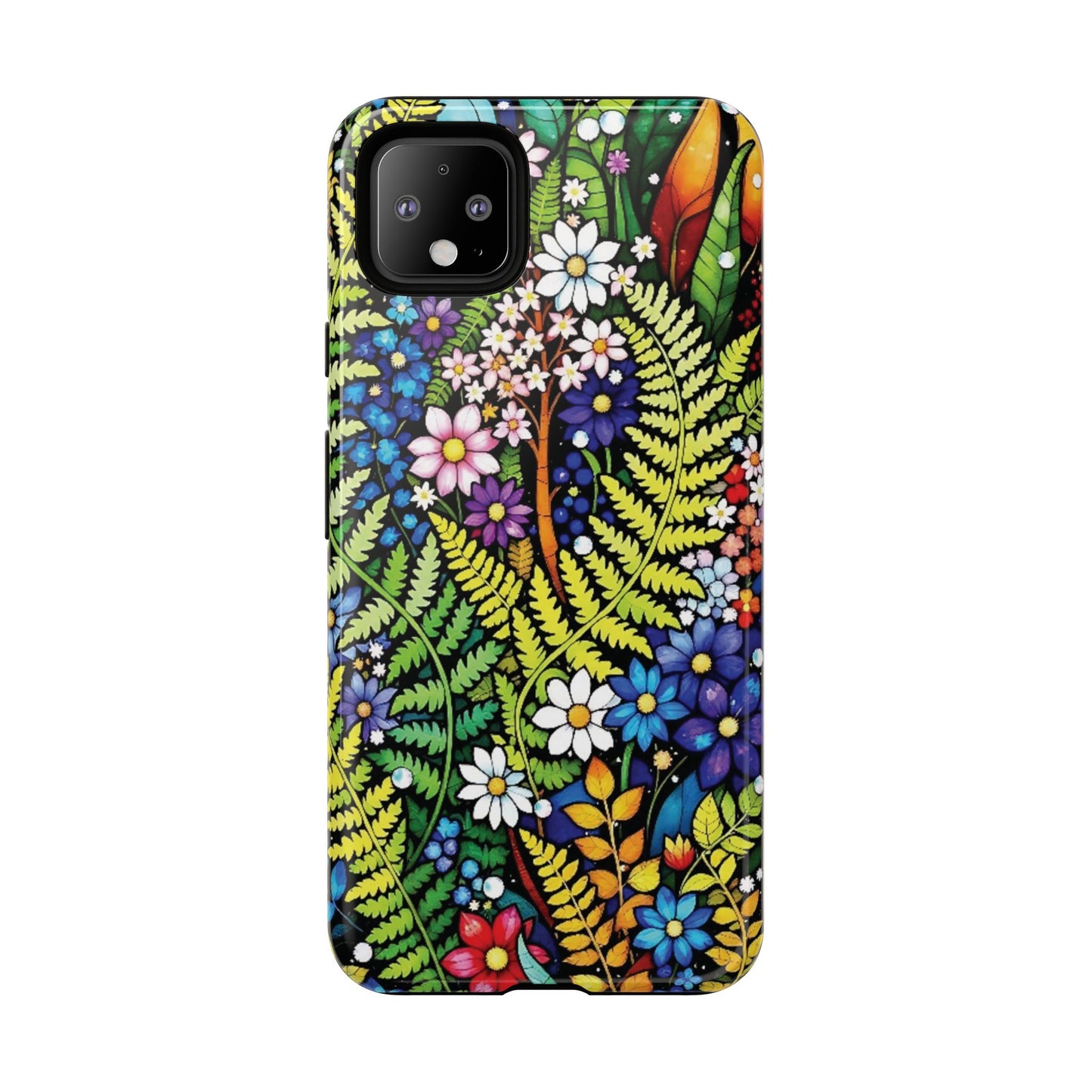 Pixel Me Floral Tough Phone Case - Vibrant Nature Design