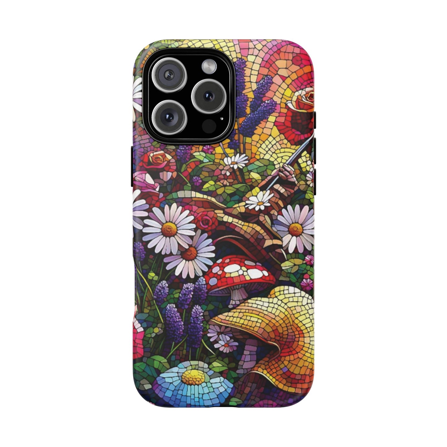 iPhone Lovers Vibrant Mosaic Floral Phone Case - Tough Cases with Vibrant Floral Design