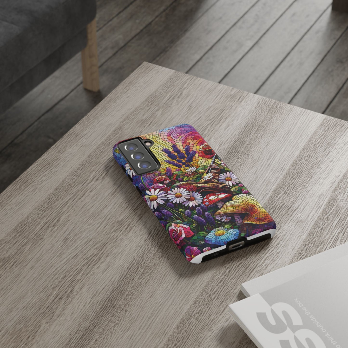All things Samsung Vibrant Mosaic Floral Phone Case - Tough Cases for Nature Lovers