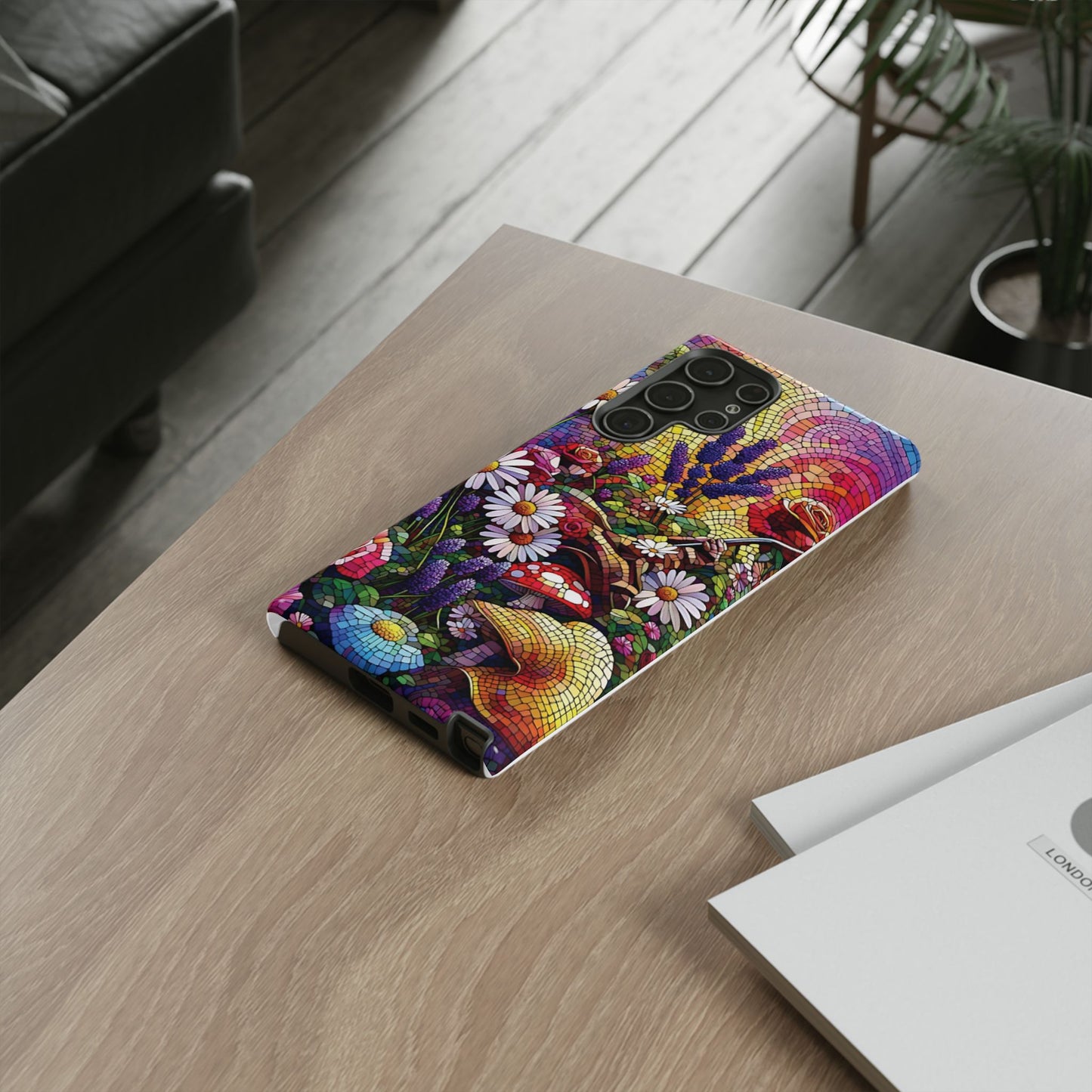 All things Samsung Vibrant Mosaic Floral Phone Case - Tough Cases for Nature Lovers