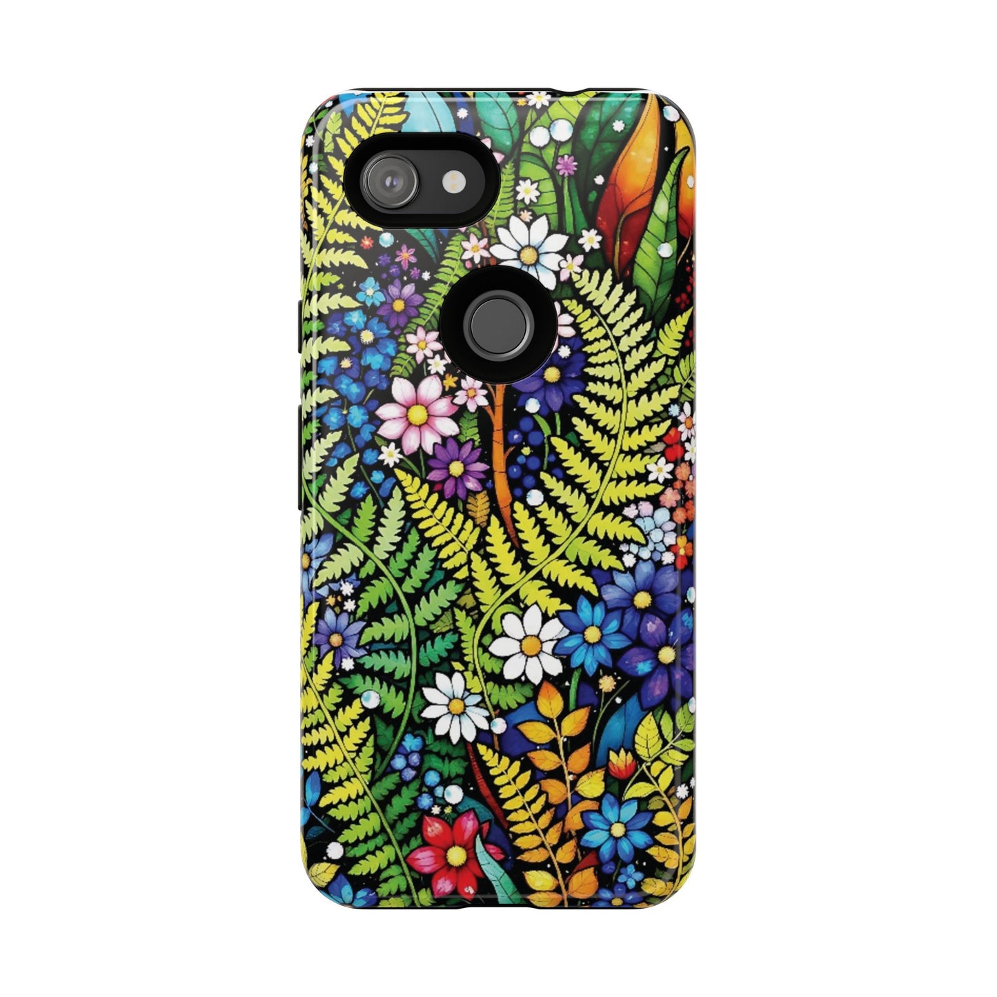 Pixel Me Floral Tough Phone Case - Vibrant Nature Design