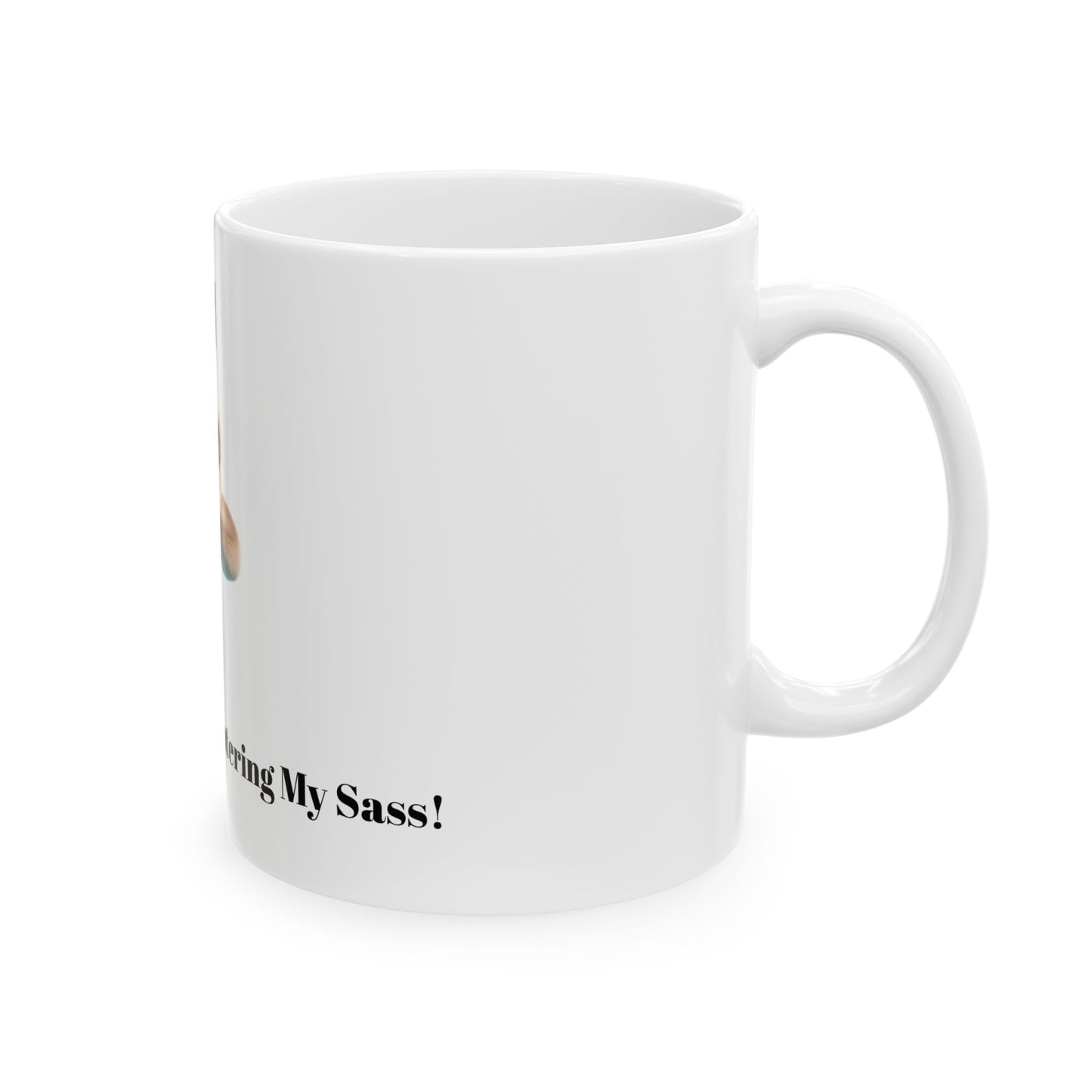 Funny Cat Ceramic Mug – "Can't Talk, I'm Centering My Sass" – Perfect for Cat Lovers and Yoga Enthusiasts