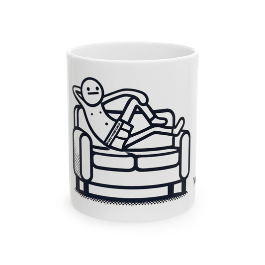 Funny No Pants Ceramic Mug - Comfy Coffee Cup for Home Relaxation
