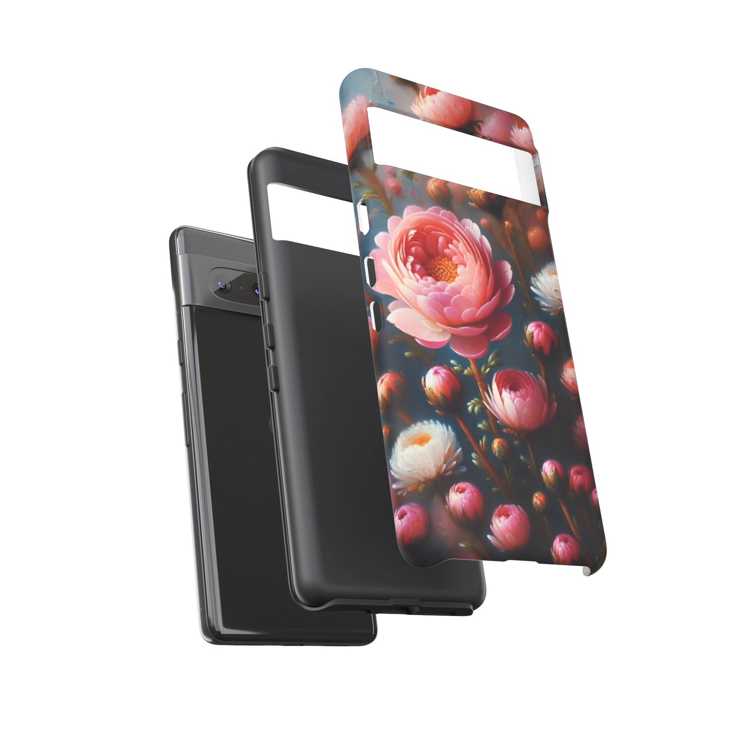 Pixel Me Floral Tough Phone Case - Elegant Protective Design for Flower Lovers