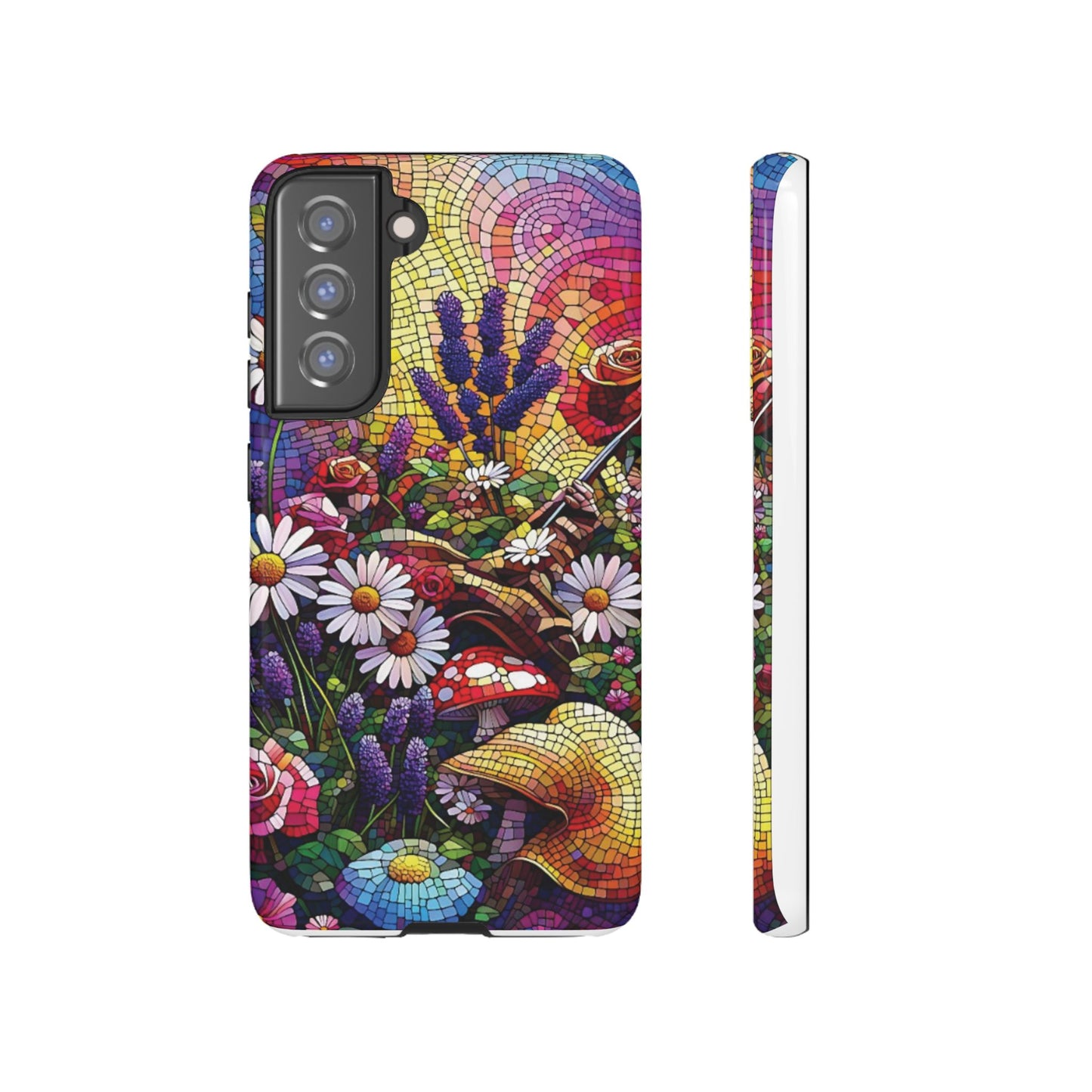 All things Samsung Vibrant Mosaic Floral Phone Case - Tough Cases for Nature Lovers