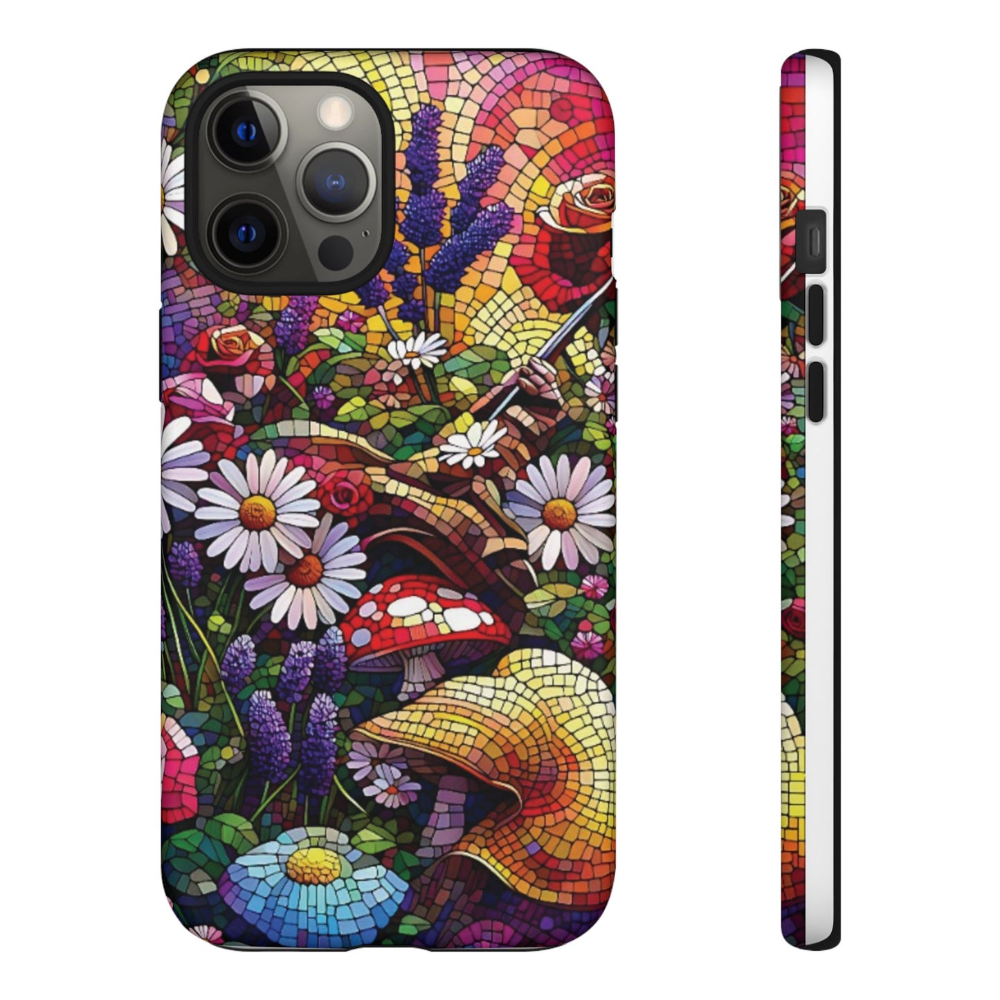 iPhone Lovers Vibrant Mosaic Floral Phone Case - Tough Cases with Vibrant Floral Design
