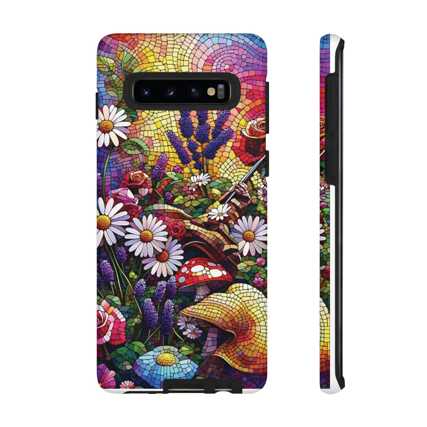All things Samsung Vibrant Mosaic Floral Phone Case - Tough Cases for Nature Lovers