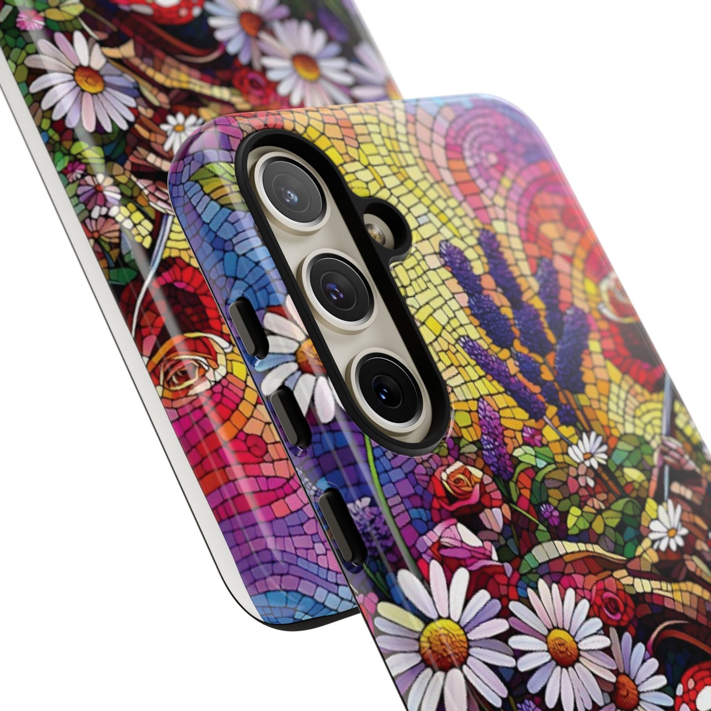 All things Samsung Vibrant Mosaic Floral Phone Case - Tough Cases for Nature Lovers