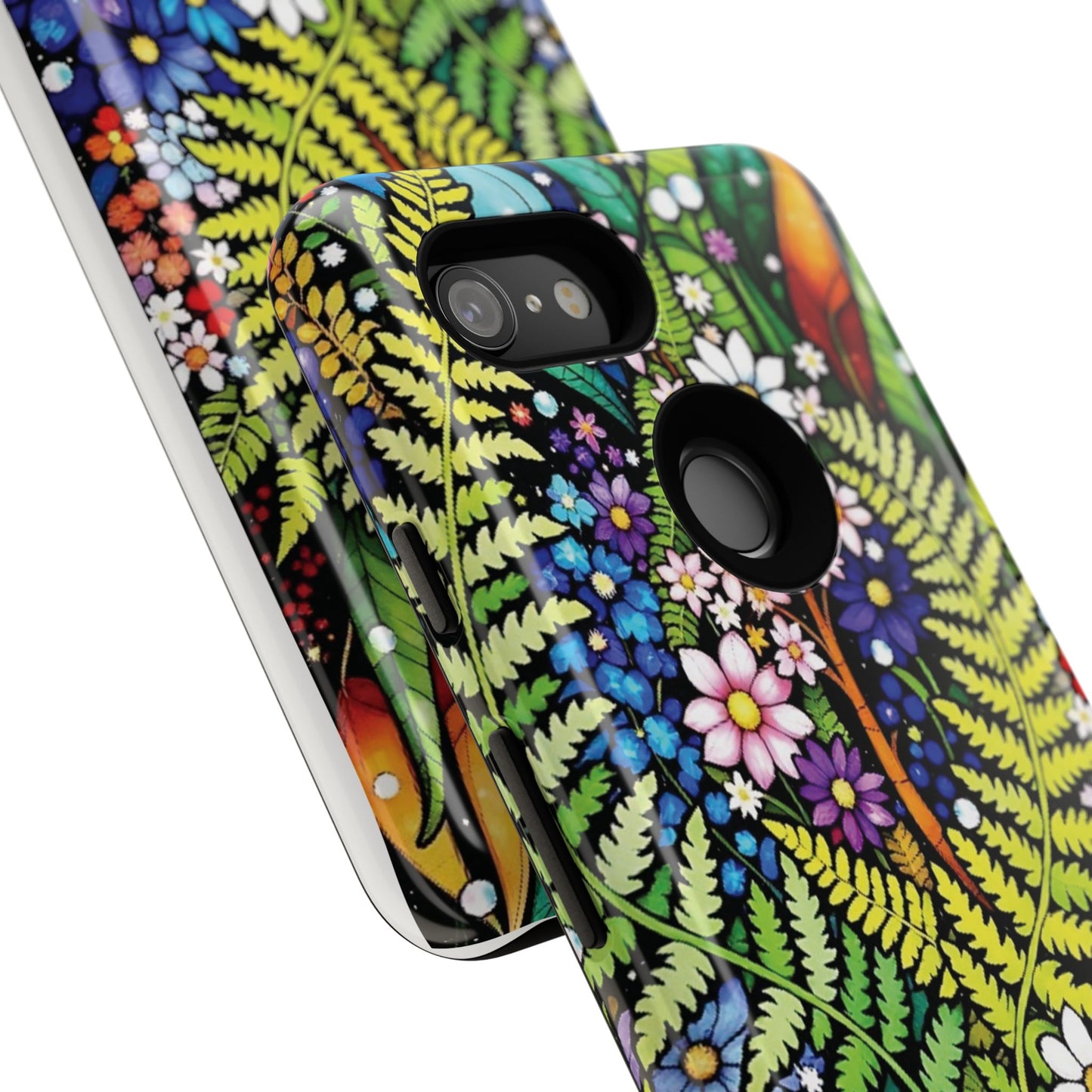 Pixel Me Floral Tough Phone Case - Vibrant Nature Design