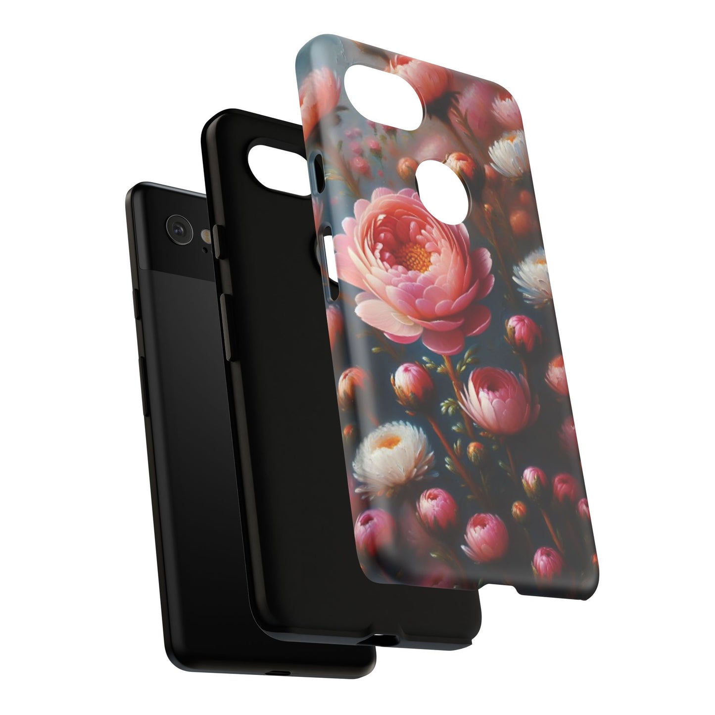 Pixel Me Floral Tough Phone Case - Elegant Protective Design for Flower Lovers
