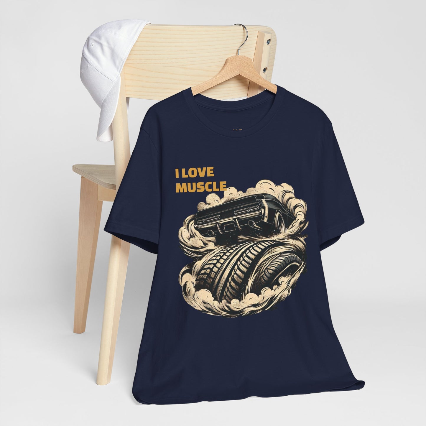 I Love Muscle Unisex Jersey Short Sleeve Tee - Perfect Gift for Car Enthusiasts