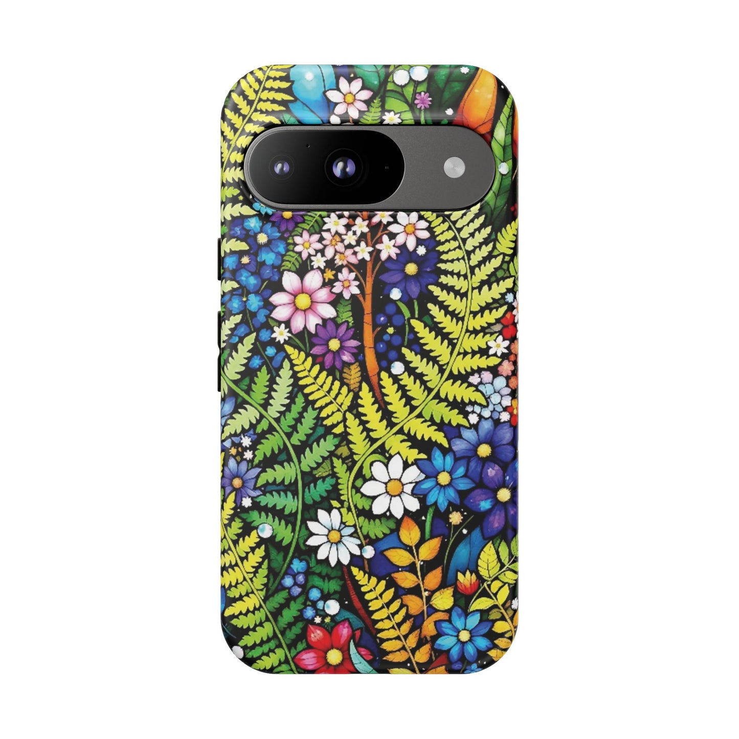 Pixel Me Floral Tough Phone Case - Vibrant Nature Design