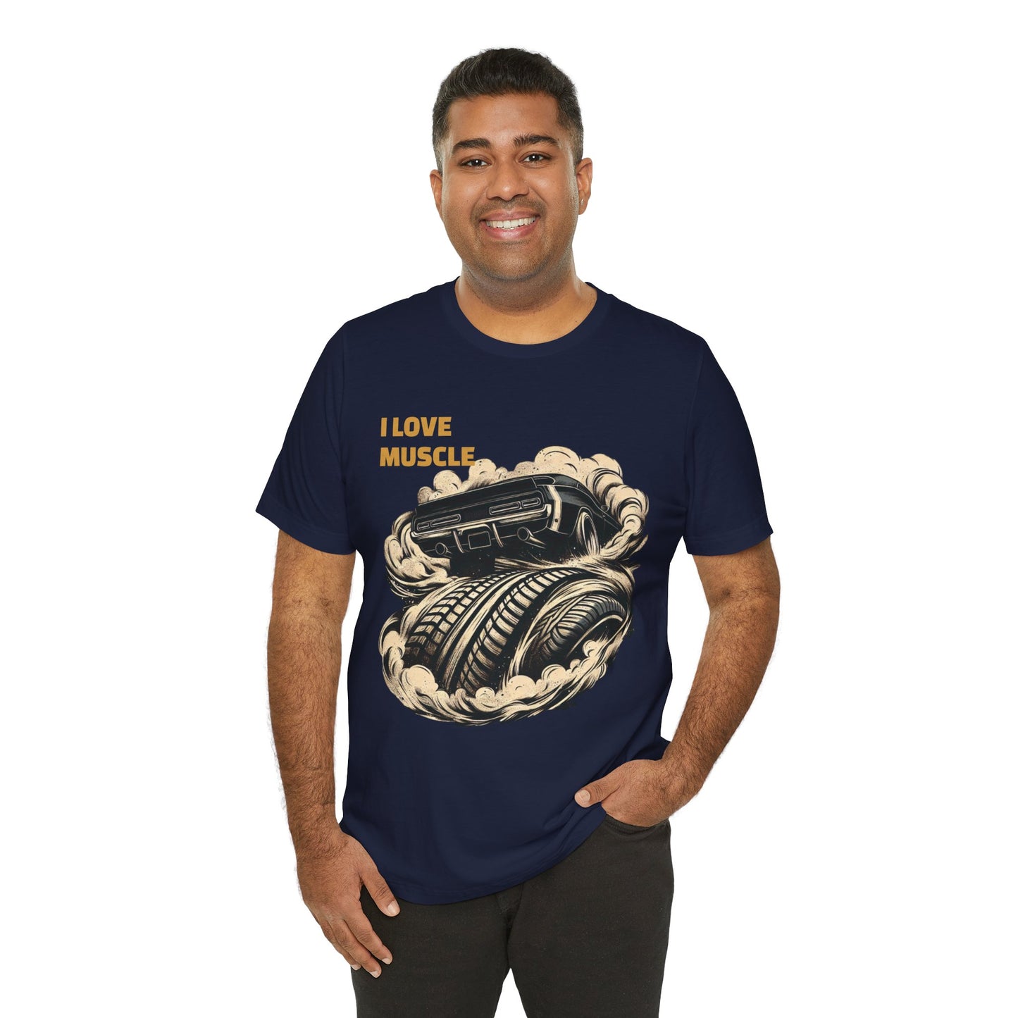 I Love Muscle Unisex Jersey Short Sleeve Tee - Perfect Gift for Car Enthusiasts