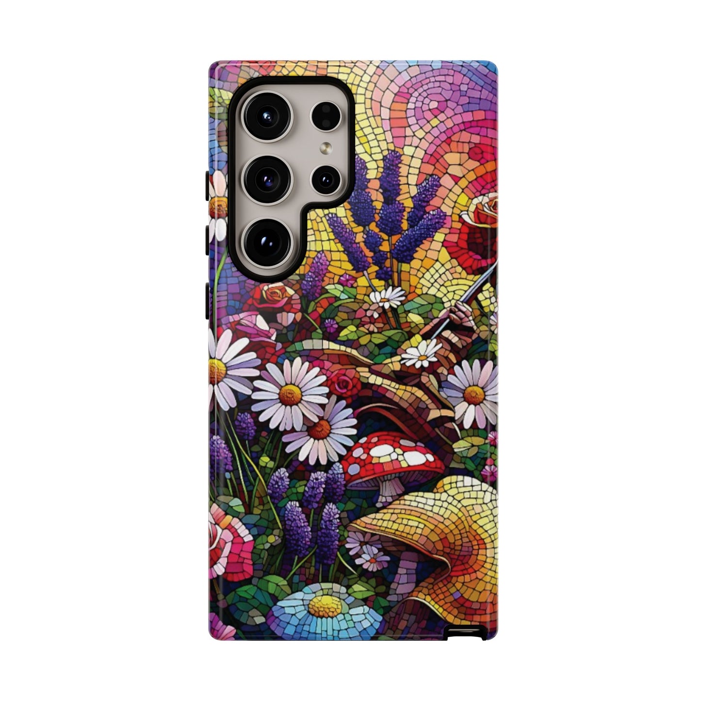 All things Samsung Vibrant Mosaic Floral Phone Case - Tough Cases for Nature Lovers
