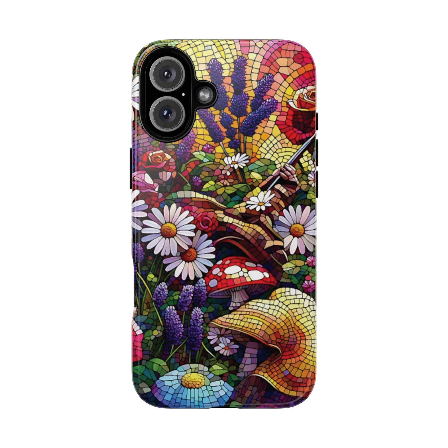 iPhone Lovers Vibrant Mosaic Floral Phone Case - Tough Cases with Vibrant Floral Design