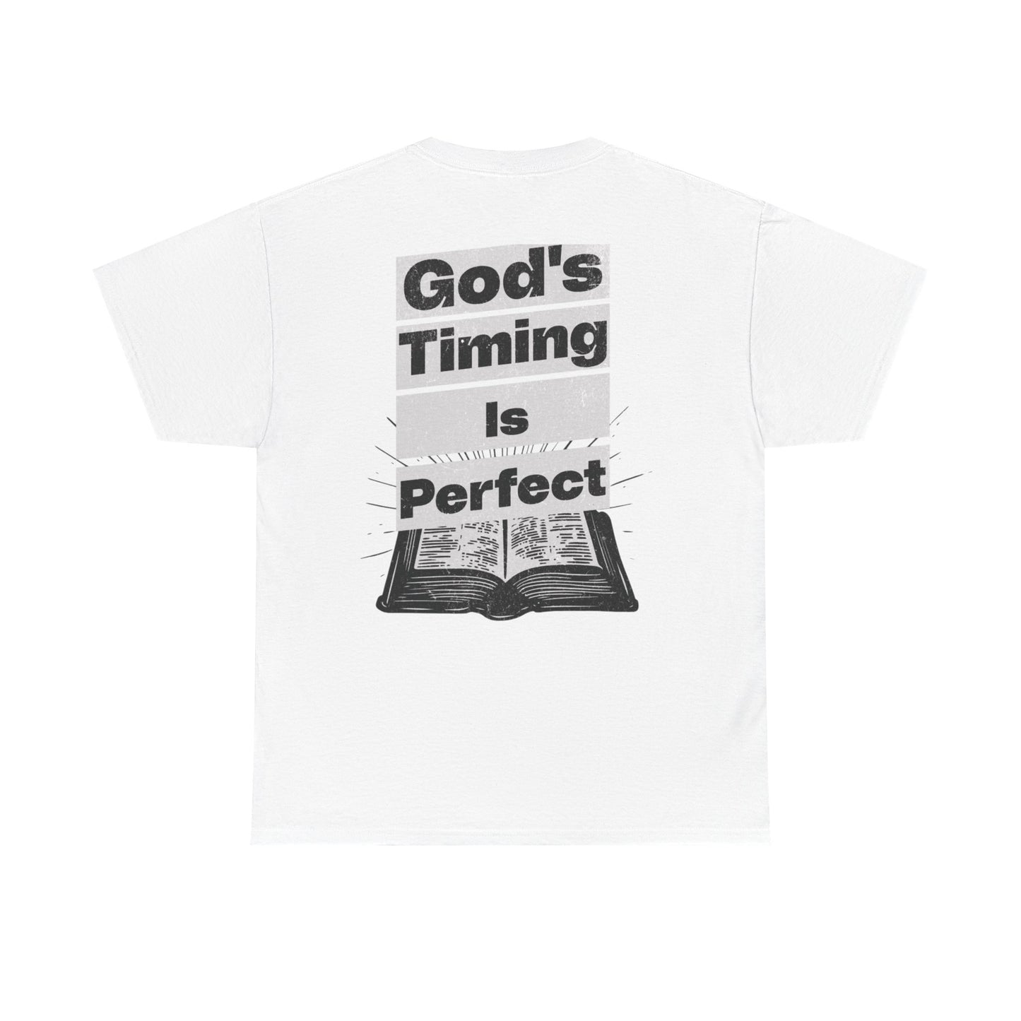 God's Timing Is Perfect Unisex Heavy Cotton Tee - Trust Inspirational Graphic T-Shirt