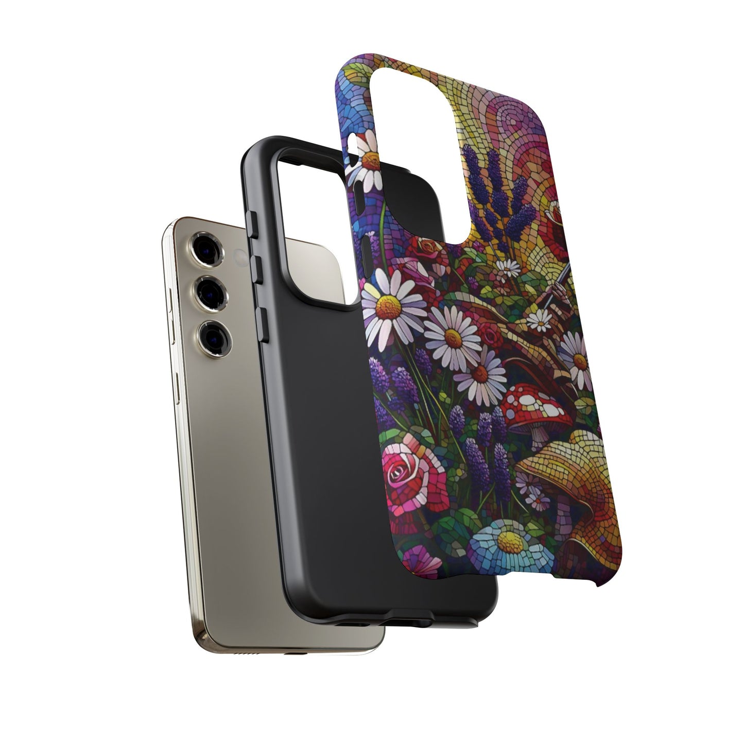 All things Samsung Vibrant Mosaic Floral Phone Case - Tough Cases for Nature Lovers