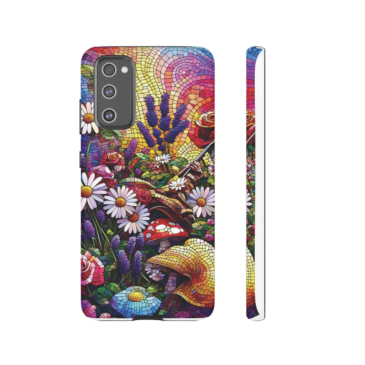 All things Samsung Vibrant Mosaic Floral Phone Case - Tough Cases for Nature Lovers