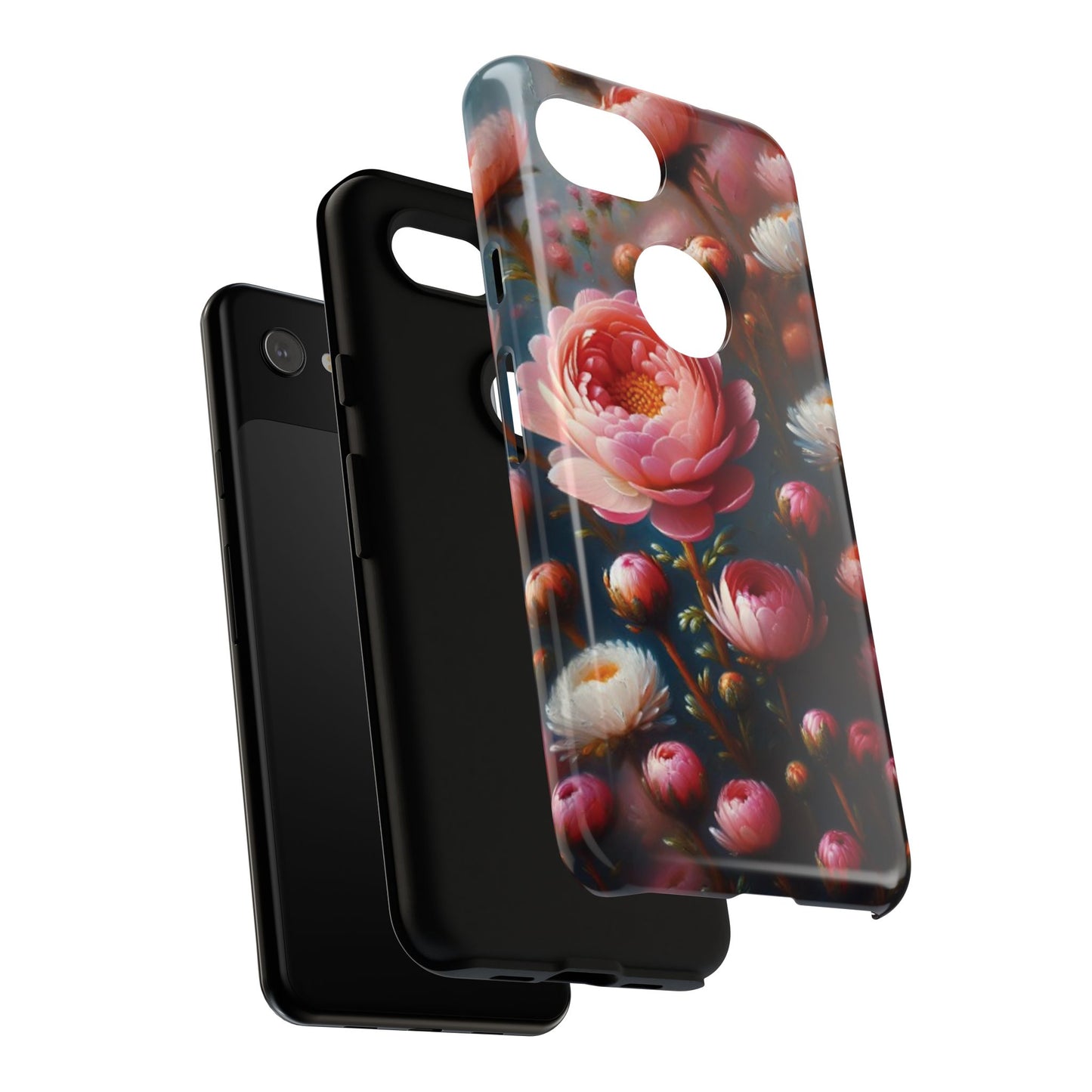 Pixel Me Floral Tough Phone Case - Elegant Protective Design for Flower Lovers