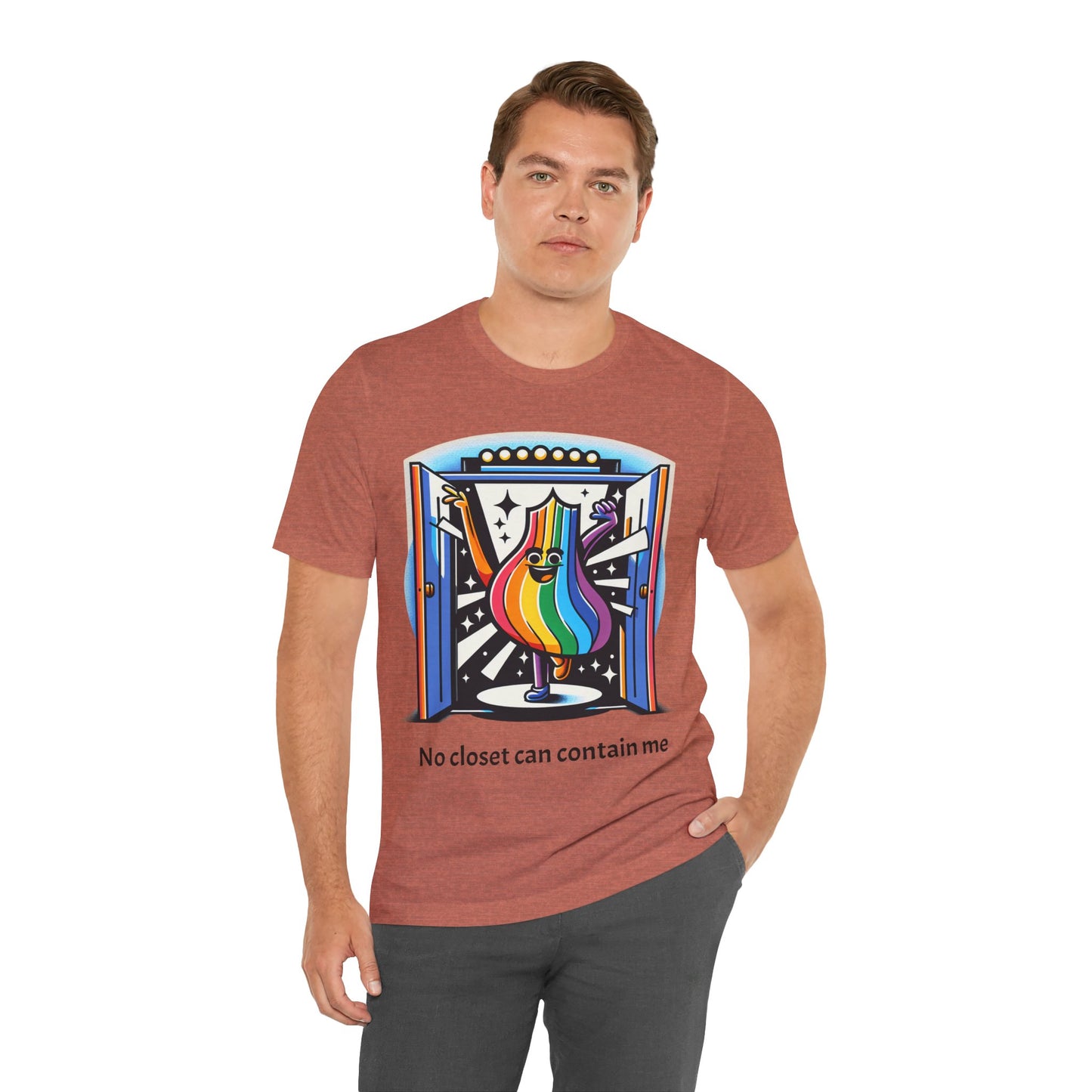 Loud and Proud-Pride Unisex Short Sleeve Tee - "No Closet Can Contain Me"