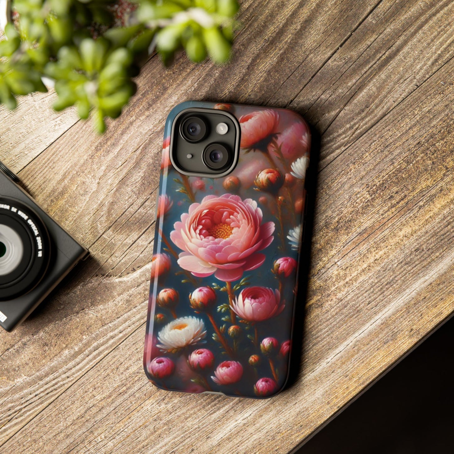 iPhone Lovers Floral Camera Phone Case - Tough & stylish protection case