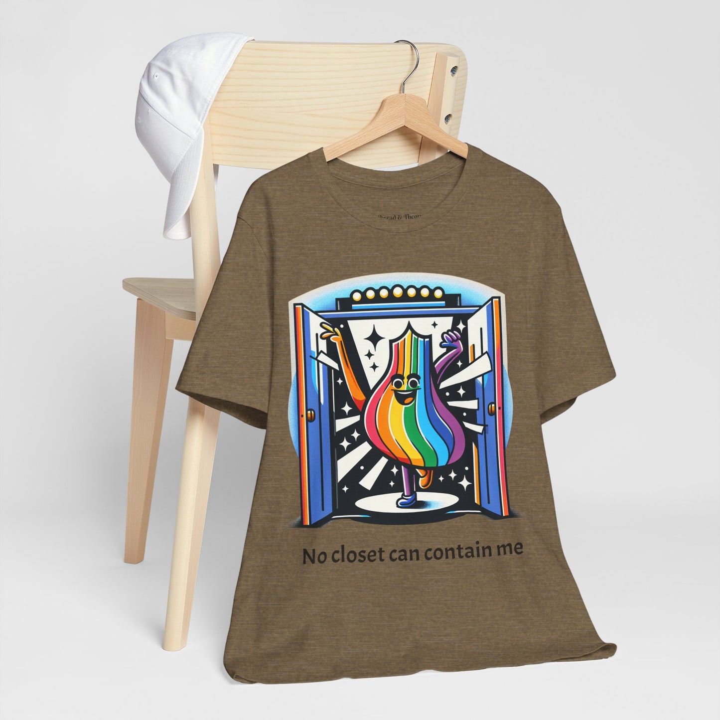 Loud and Proud-Pride Unisex Short Sleeve Tee - "No Closet Can Contain Me"