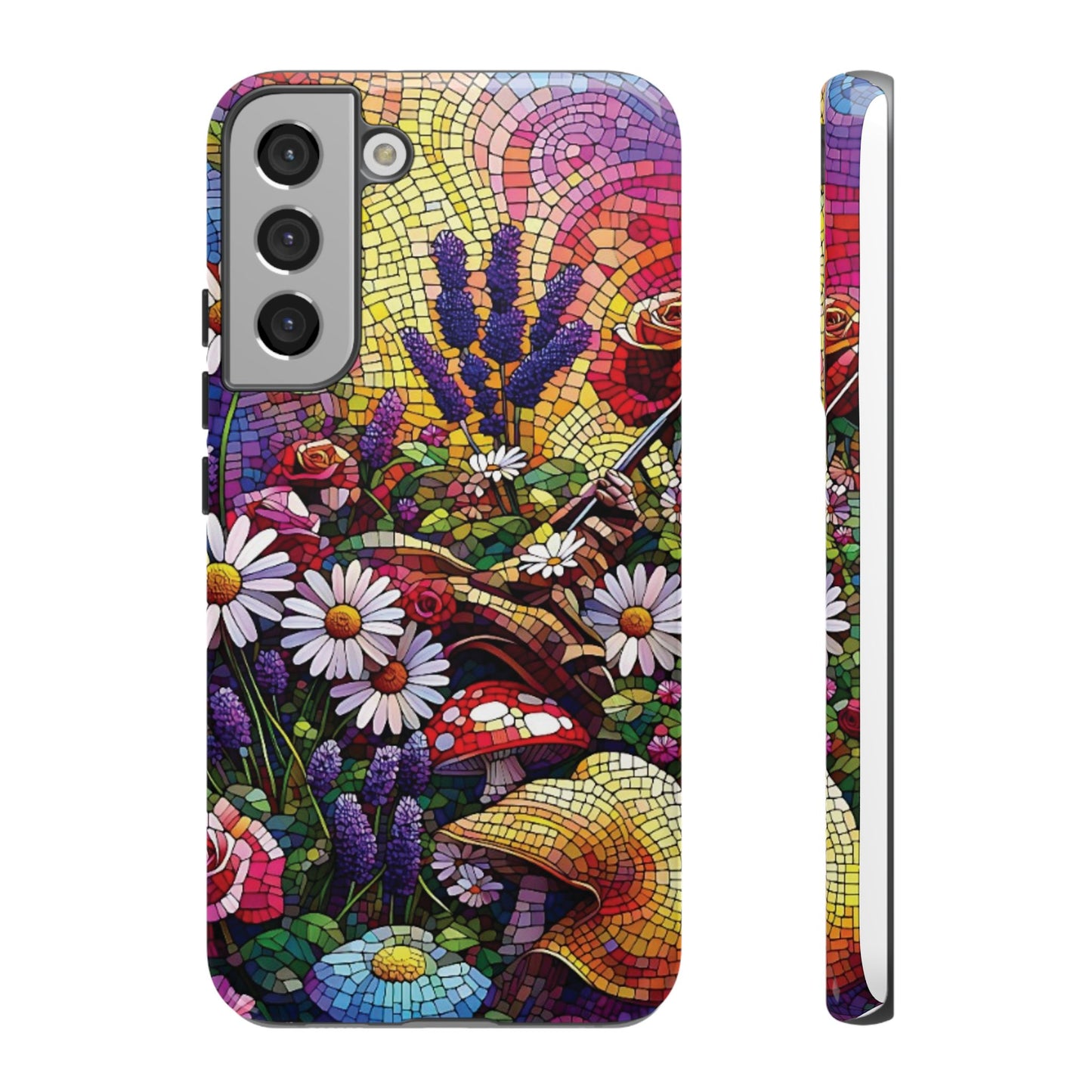 All things Samsung Vibrant Mosaic Floral Phone Case - Tough Cases for Nature Lovers