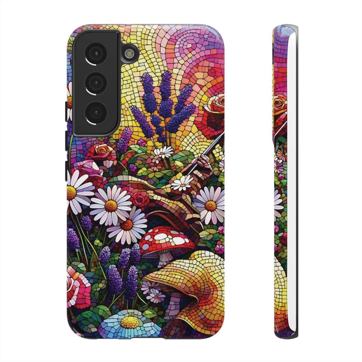 All things Samsung Vibrant Mosaic Floral Phone Case - Tough Cases for Nature Lovers
