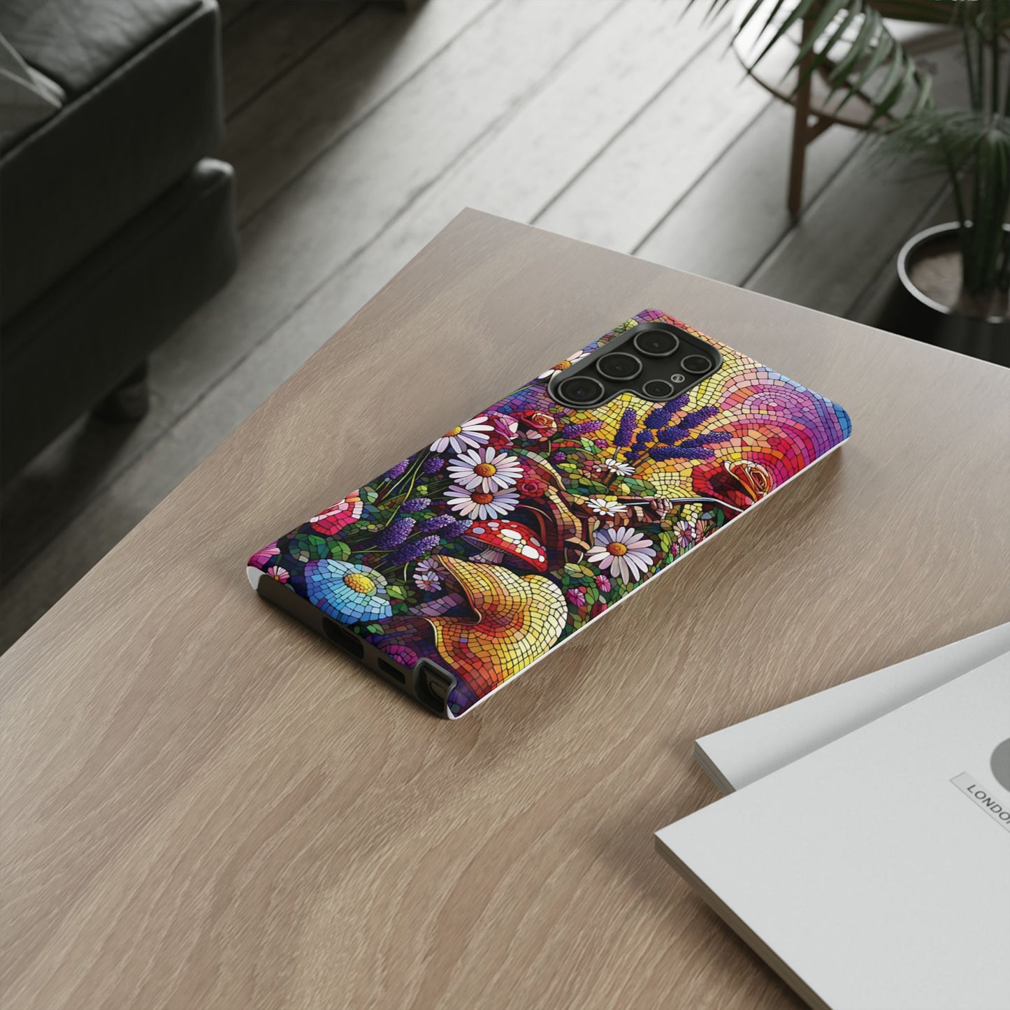 All things Samsung Vibrant Mosaic Floral Phone Case - Tough Cases for Nature Lovers
