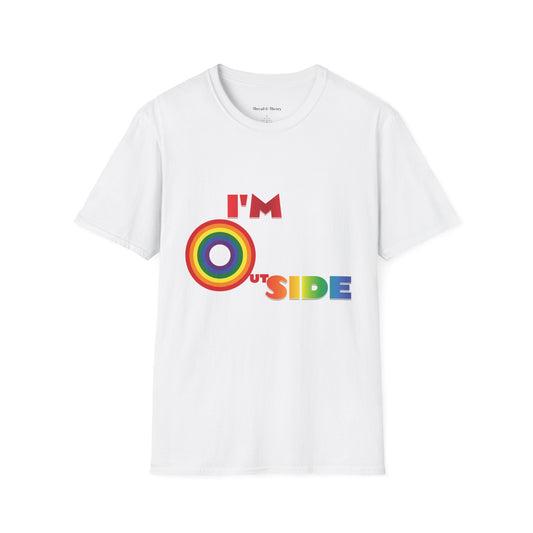 Loud and Proud I'm Outside Rainbow Unisex Softstyle T-Shirt