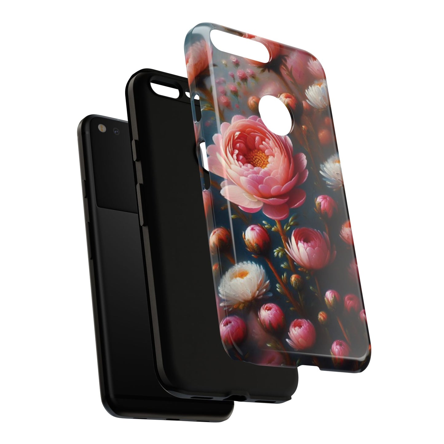 Pixel Me Floral Tough Phone Case - Elegant Protective Design for Flower Lovers