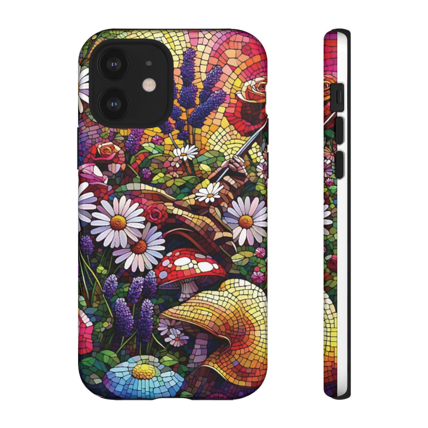 iPhone Lovers Vibrant Mosaic Floral Phone Case - Tough Cases with Vibrant Floral Design