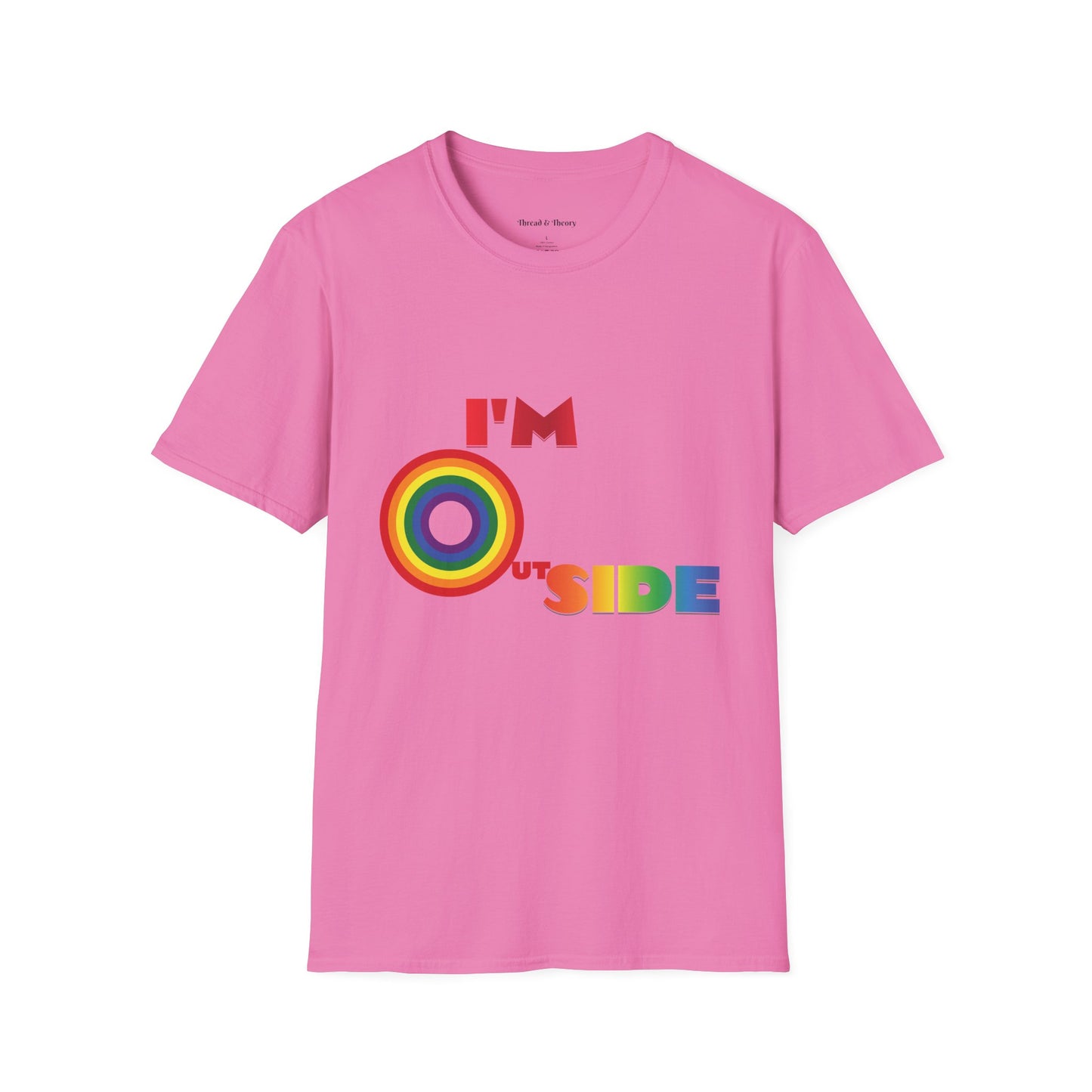 Loud and Proud I'm Outside Rainbow Unisex Softstyle T-Shirt
