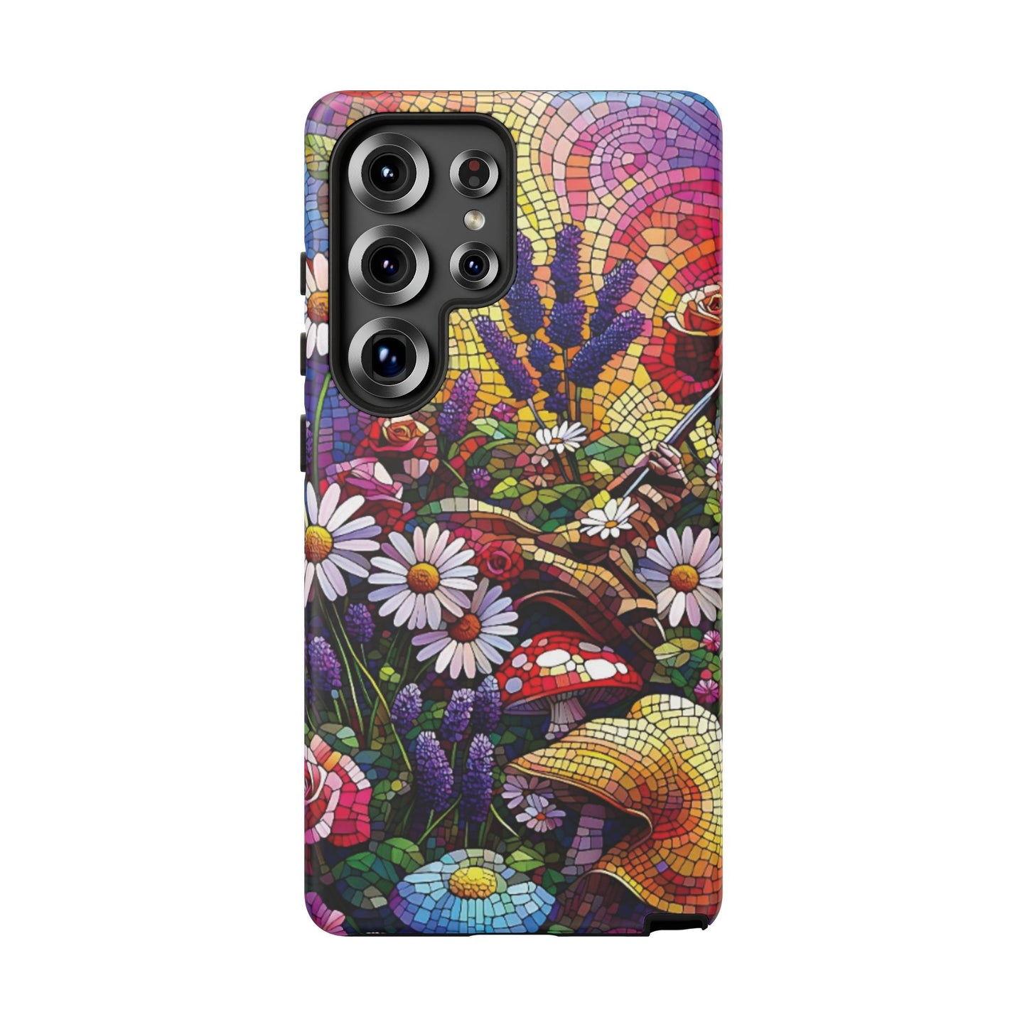 All things Samsung Vibrant Mosaic Floral Phone Case - Tough Cases for Nature Lovers