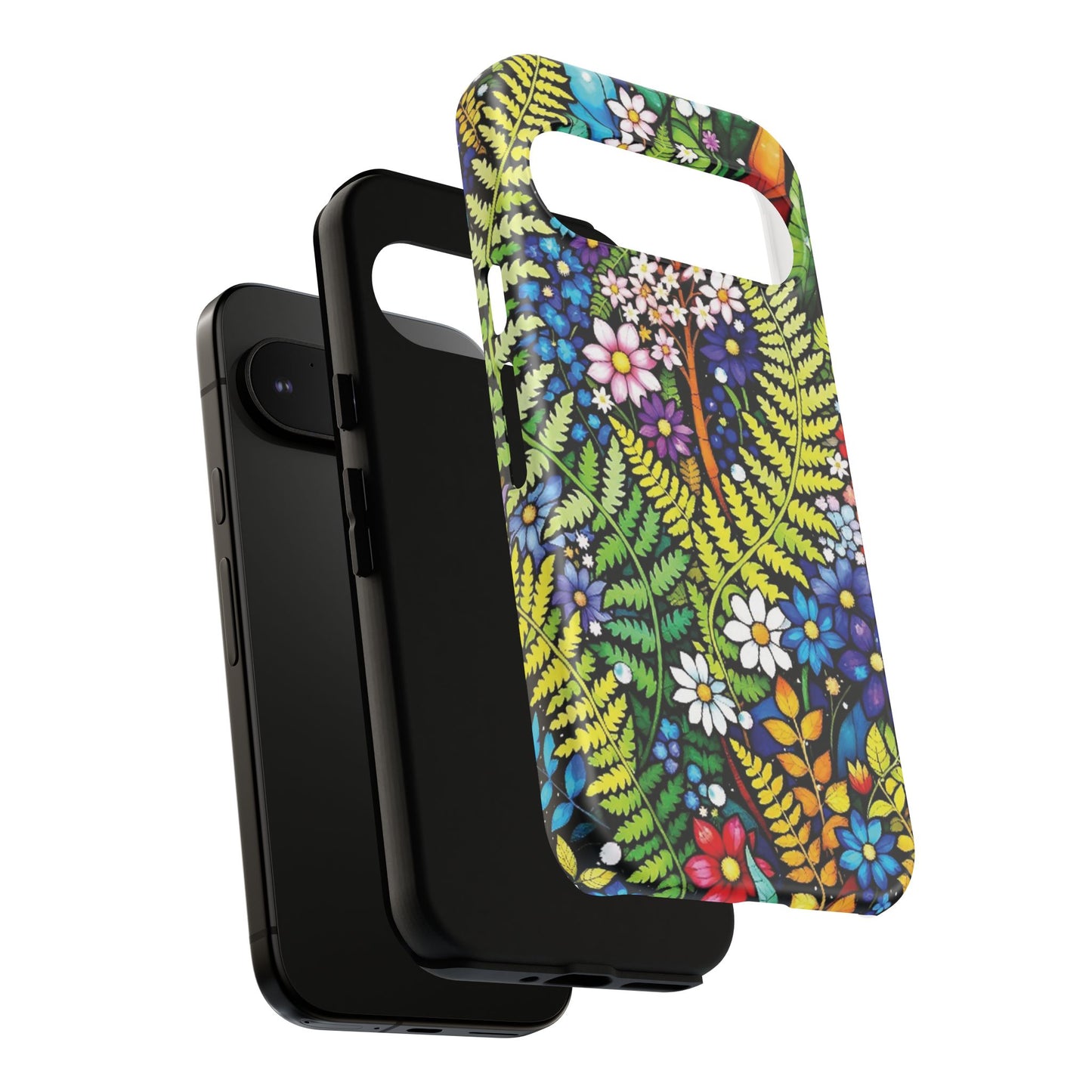 Pixel Me Floral Tough Phone Case - Vibrant Nature Design