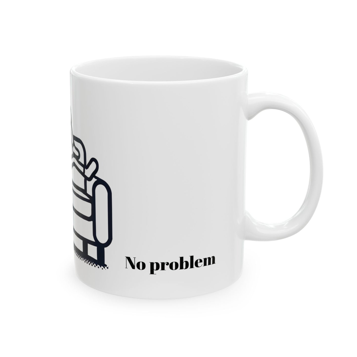 Funny No Pants Ceramic Mug - Comfy Coffee Cup for Home Relaxation