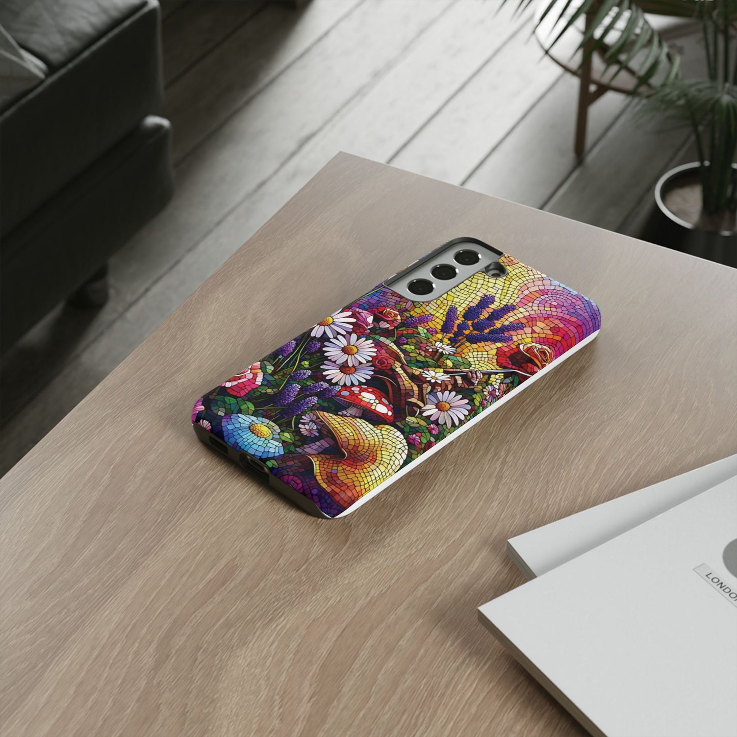 All things Samsung Vibrant Mosaic Floral Phone Case - Tough Cases for Nature Lovers