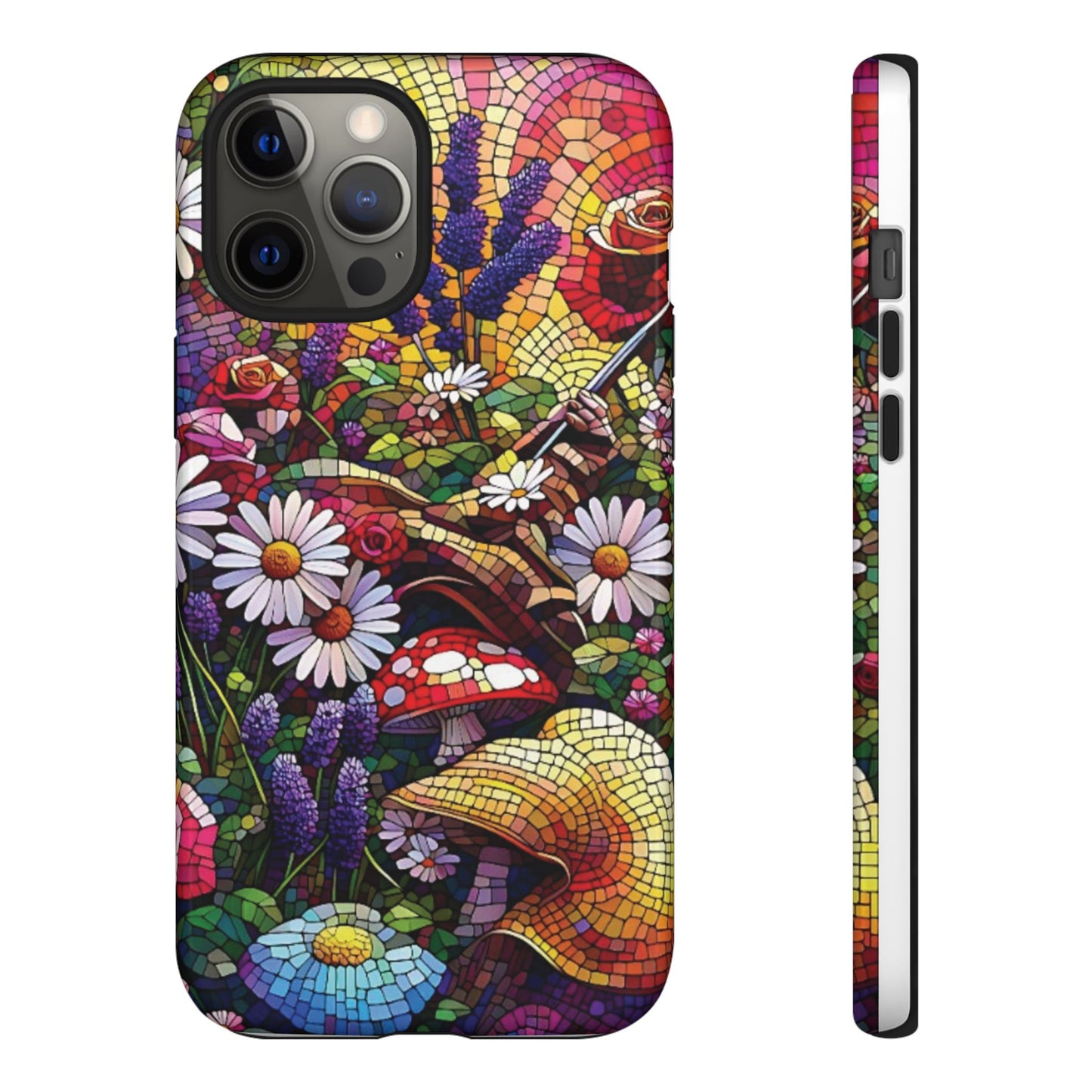iPhone Lovers Vibrant Mosaic Floral Phone Case - Tough Cases with Vibrant Floral Design