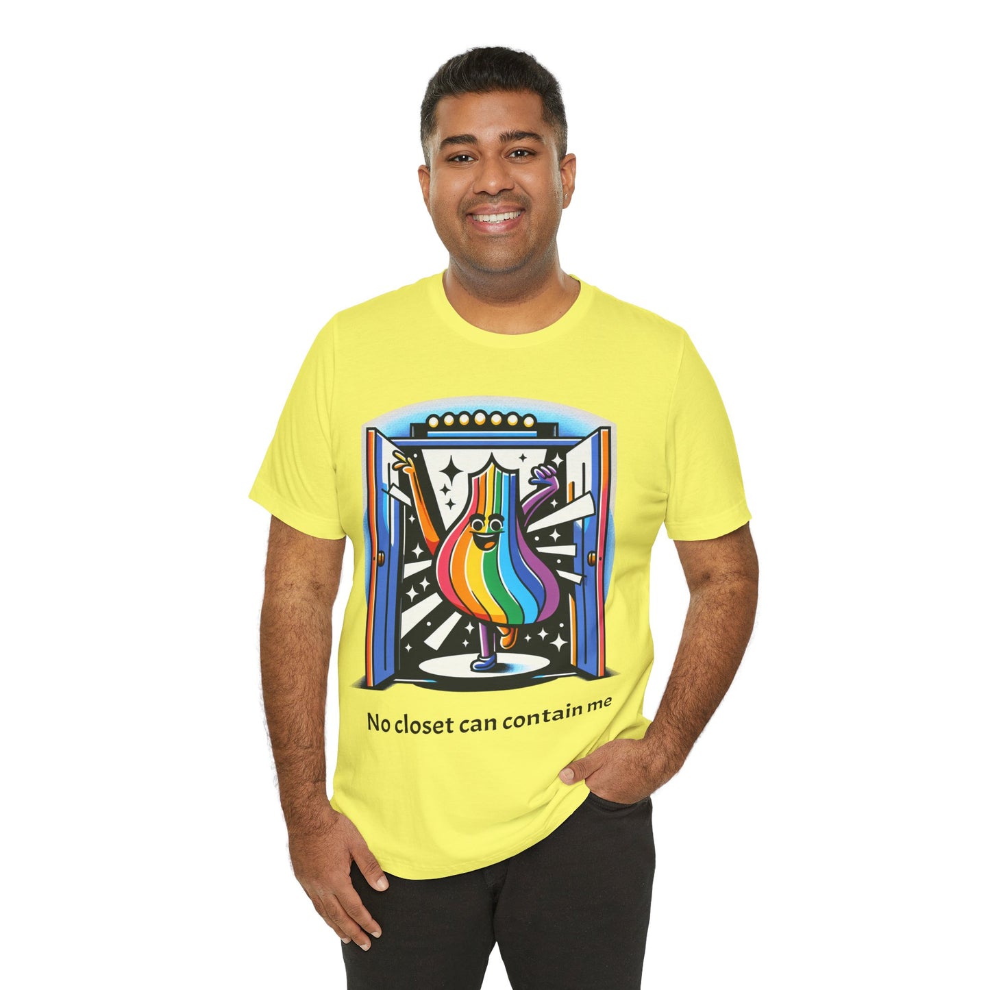 Loud and Proud-Pride Unisex Short Sleeve Tee - "No Closet Can Contain Me"