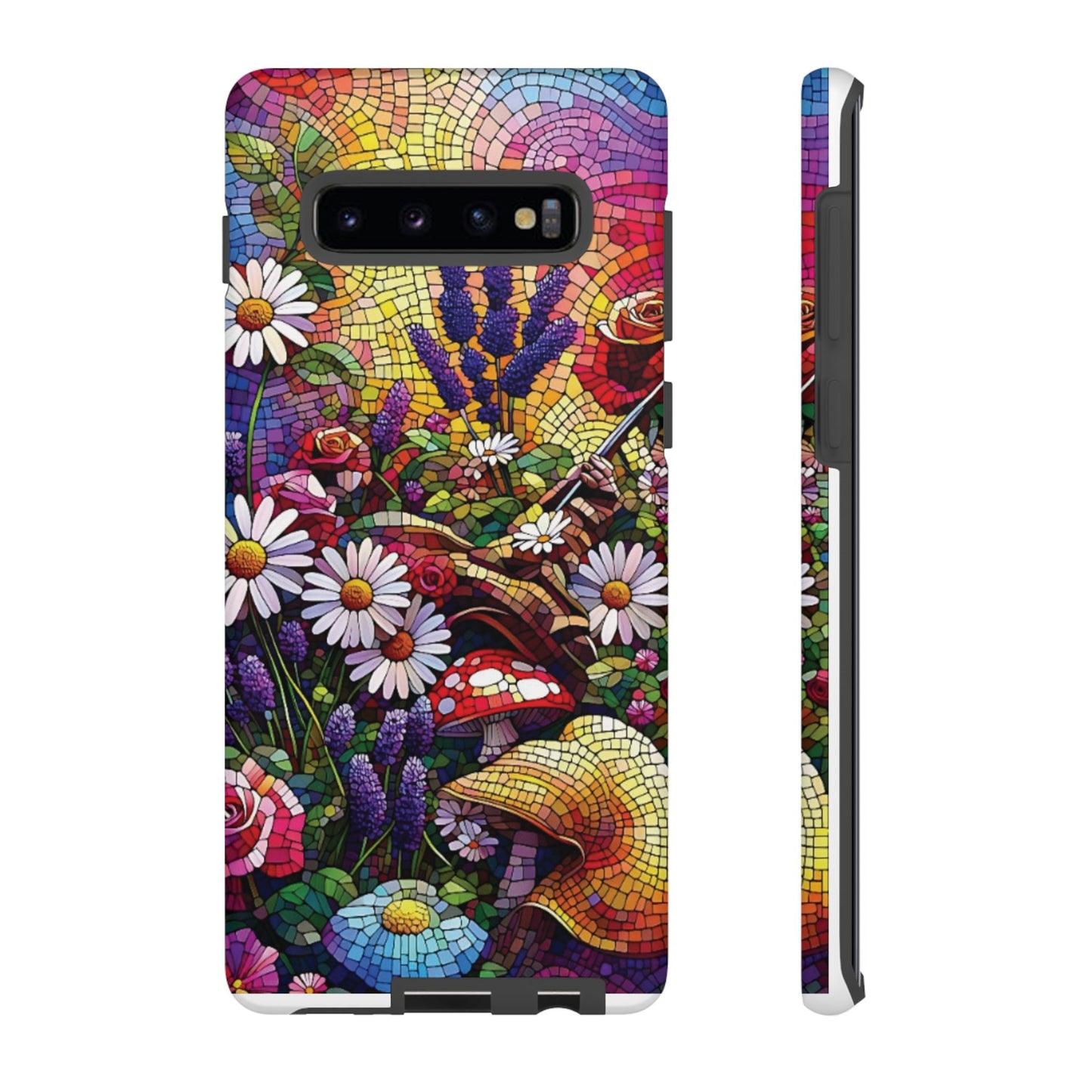 All things Samsung Vibrant Mosaic Floral Phone Case - Tough Cases for Nature Lovers