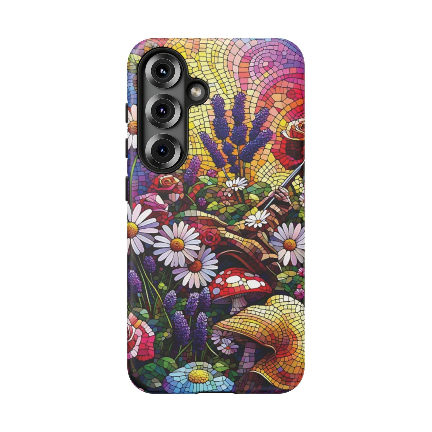 All things Samsung Vibrant Mosaic Floral Phone Case - Tough Cases for Nature Lovers