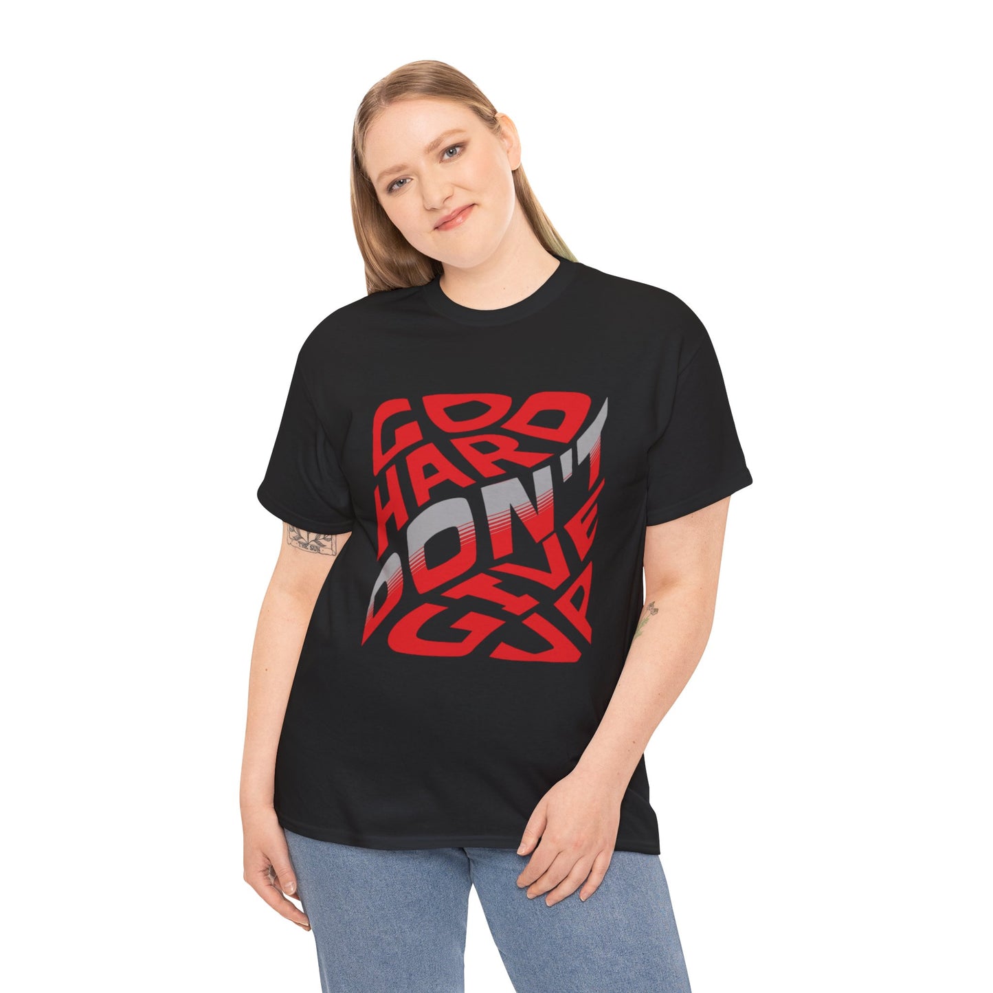 Go Hard Don't Give Up Unisex Heavy Cotton Tee