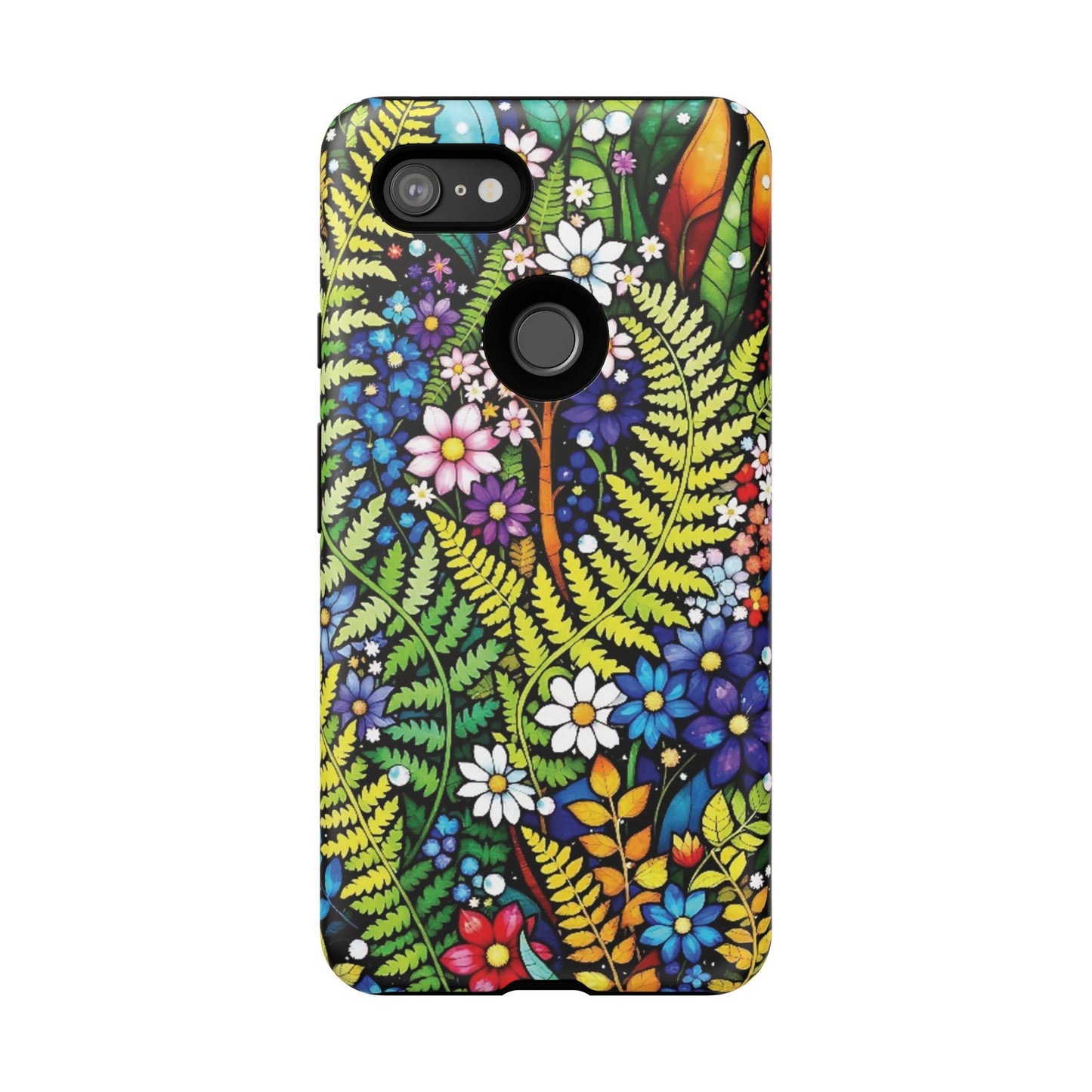 Pixel Me Floral Tough Phone Case - Vibrant Nature Design
