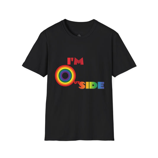 Loud and Proud I'm Outside Rainbow Unisex Softstyle T-Shirt
