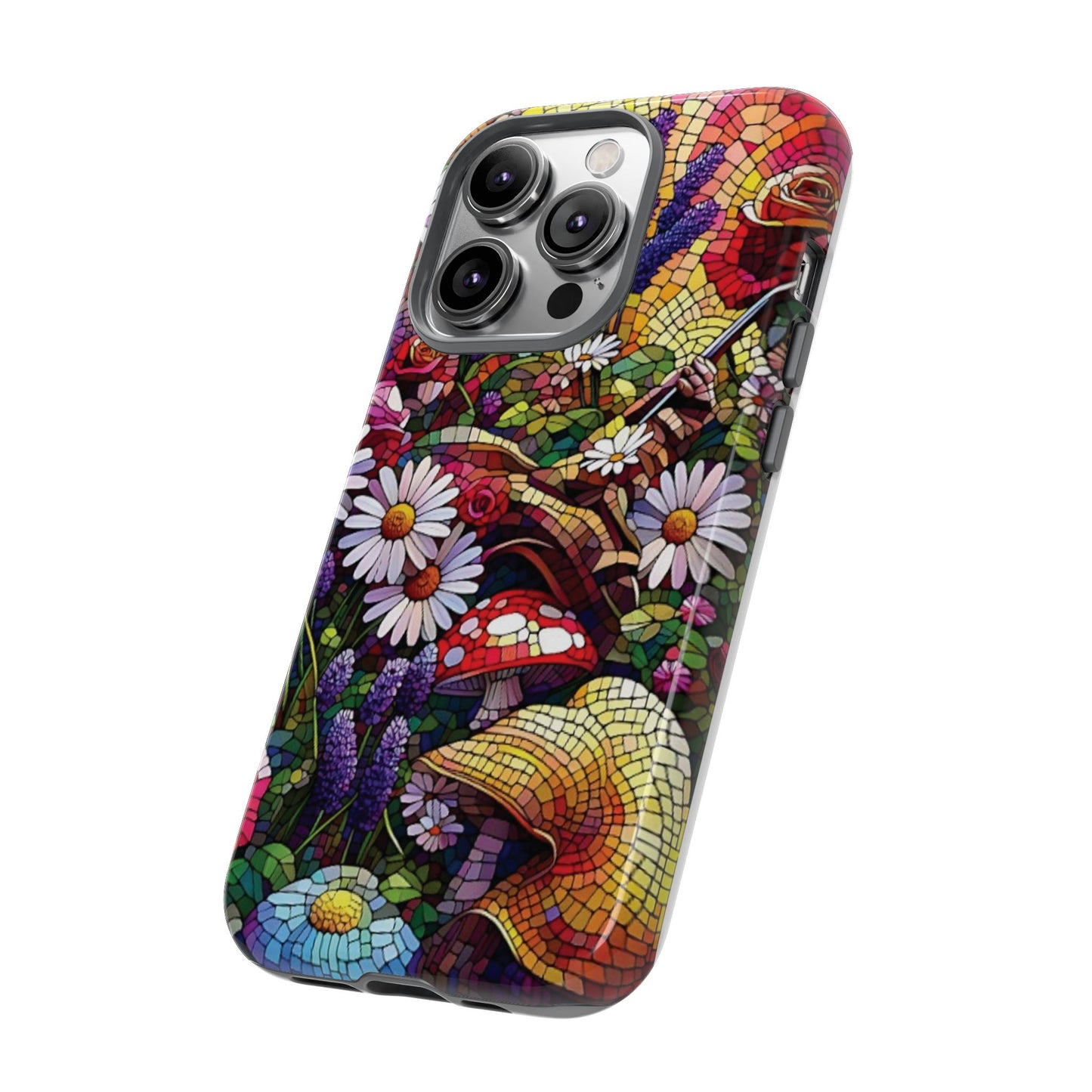 iPhone Lovers Vibrant Mosaic Floral Phone Case - Tough Cases with Vibrant Floral Design
