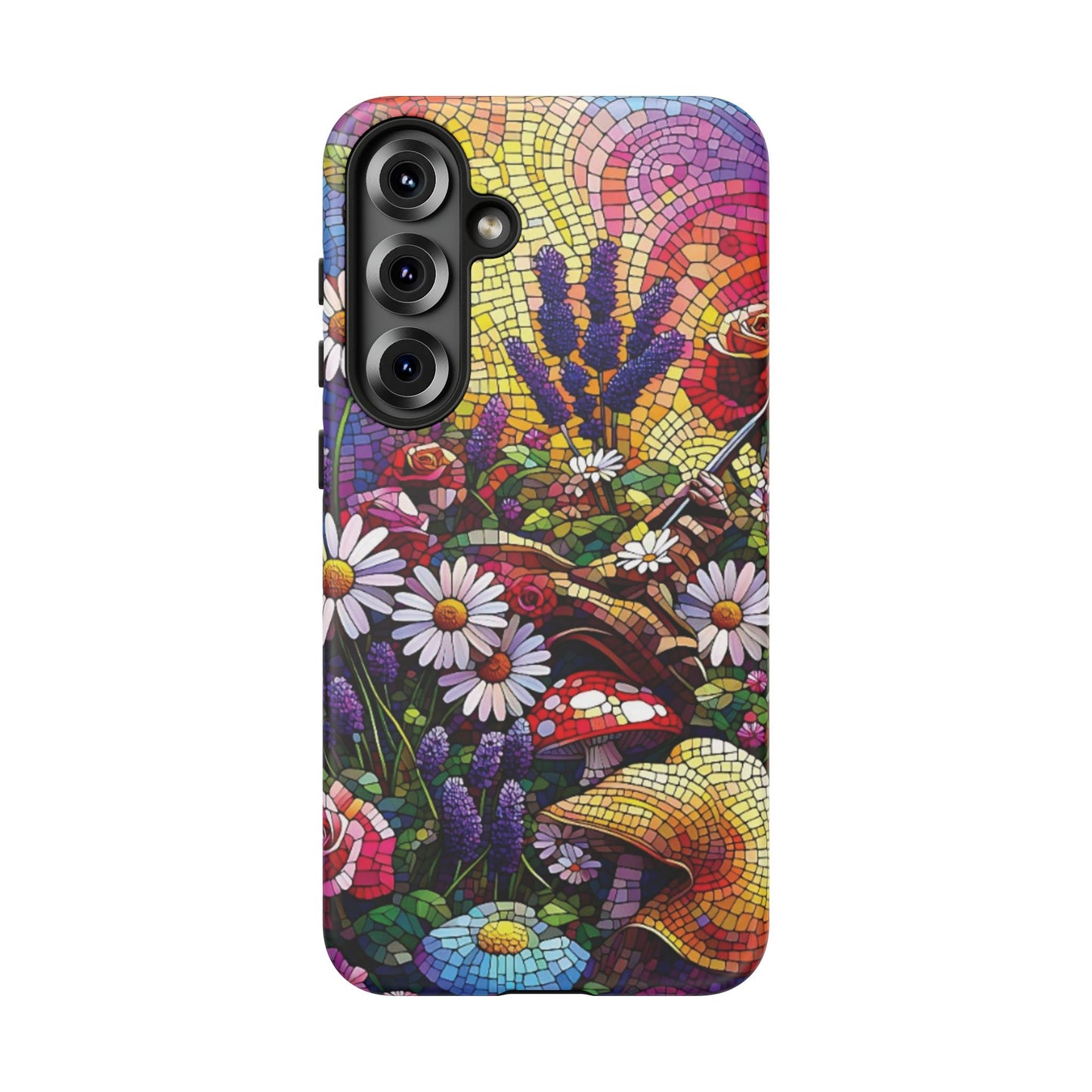 All things Samsung Vibrant Mosaic Floral Phone Case - Tough Cases for Nature Lovers
