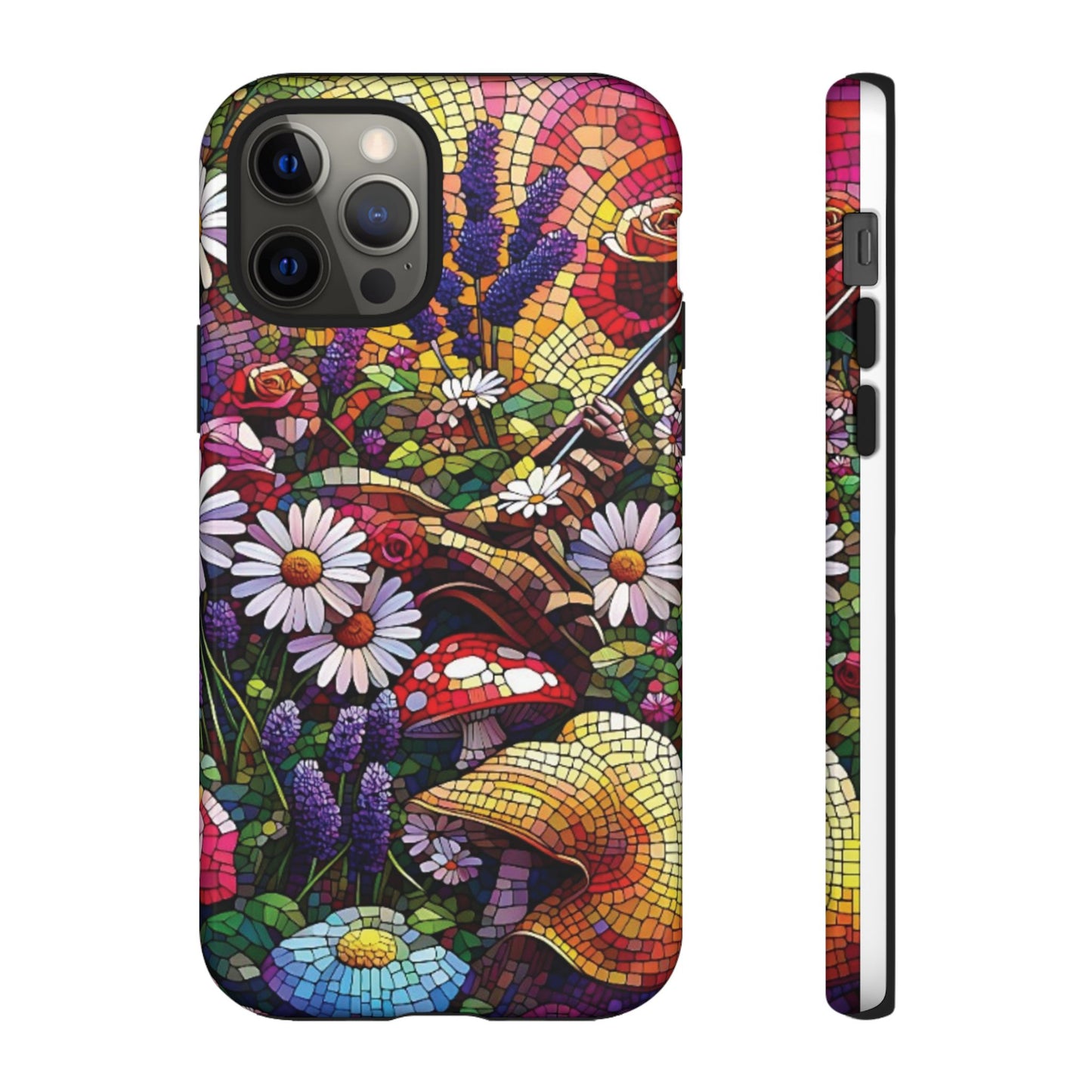 iPhone Lovers Vibrant Mosaic Floral Phone Case - Tough Cases with Vibrant Floral Design