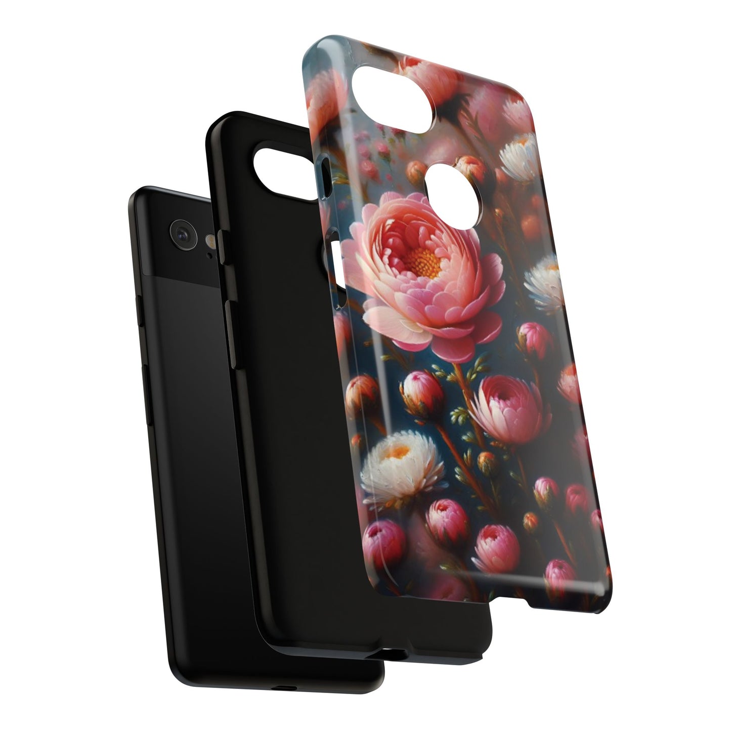 Pixel Me Floral Tough Phone Case - Elegant Protective Design for Flower Lovers