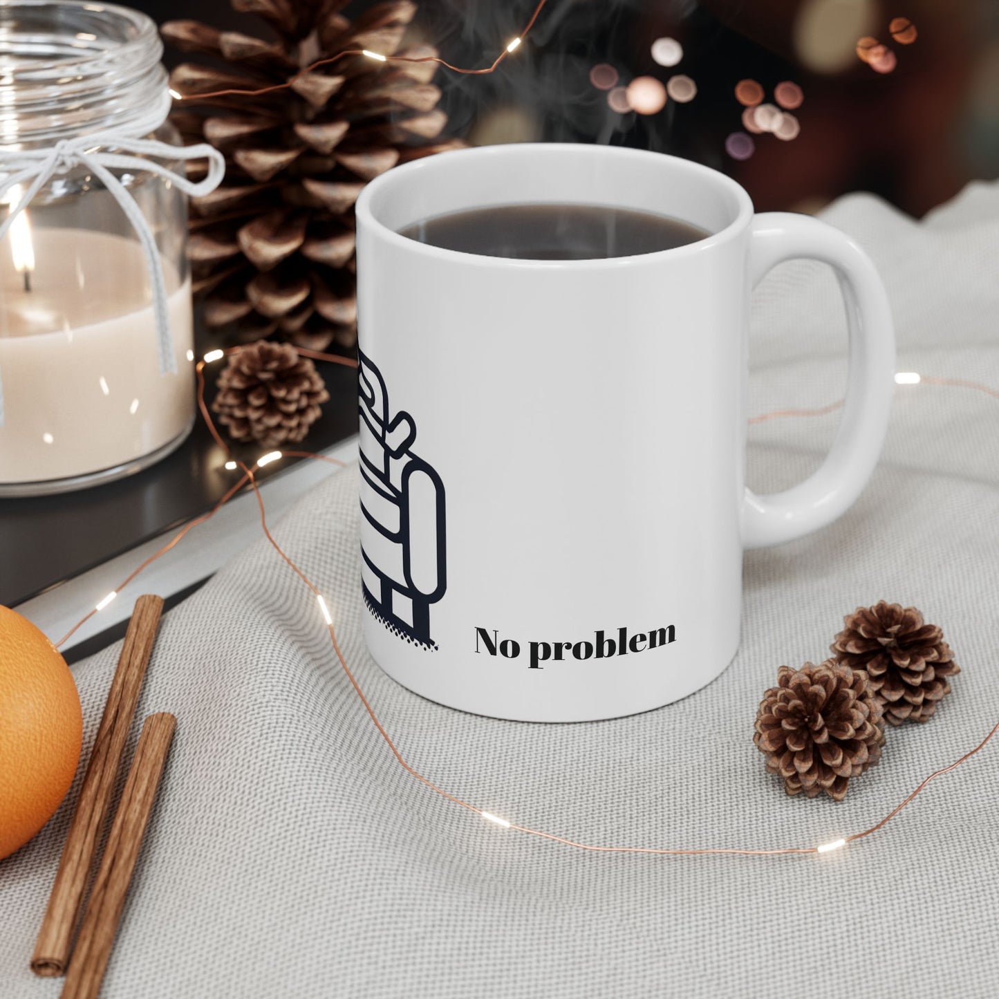 Funny No Pants Ceramic Mug - Comfy Coffee Cup for Home Relaxation
