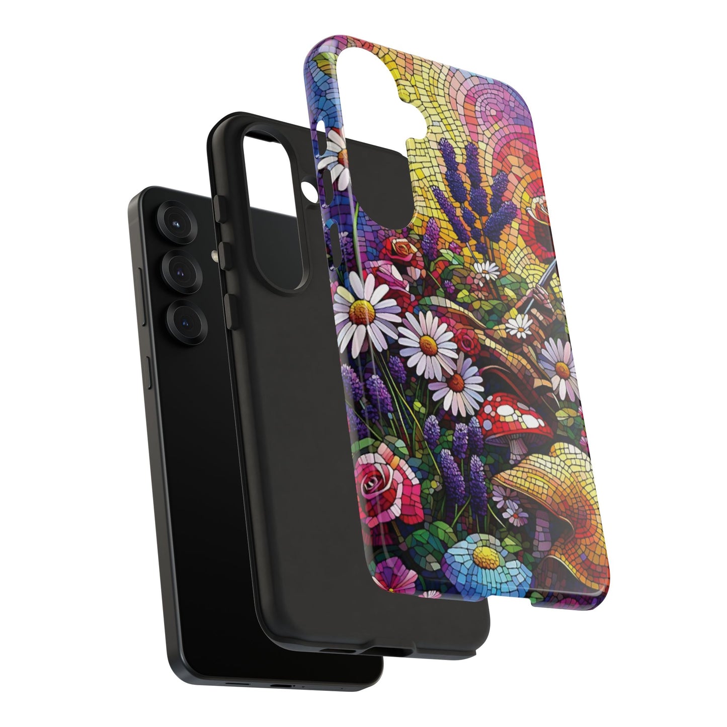 All things Samsung Vibrant Mosaic Floral Phone Case - Tough Cases for Nature Lovers